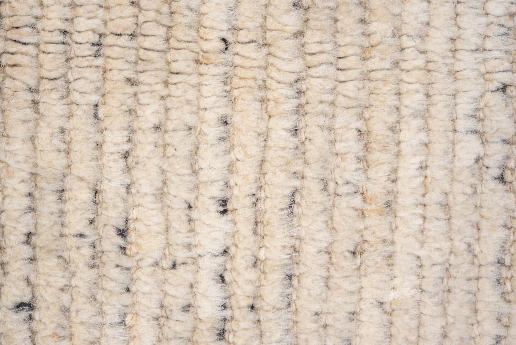 9' x 12' one-of-a-kind handmade vintage Tulu large size rug. Color palette: ivory, charcoal, taupe, gray, black, beige