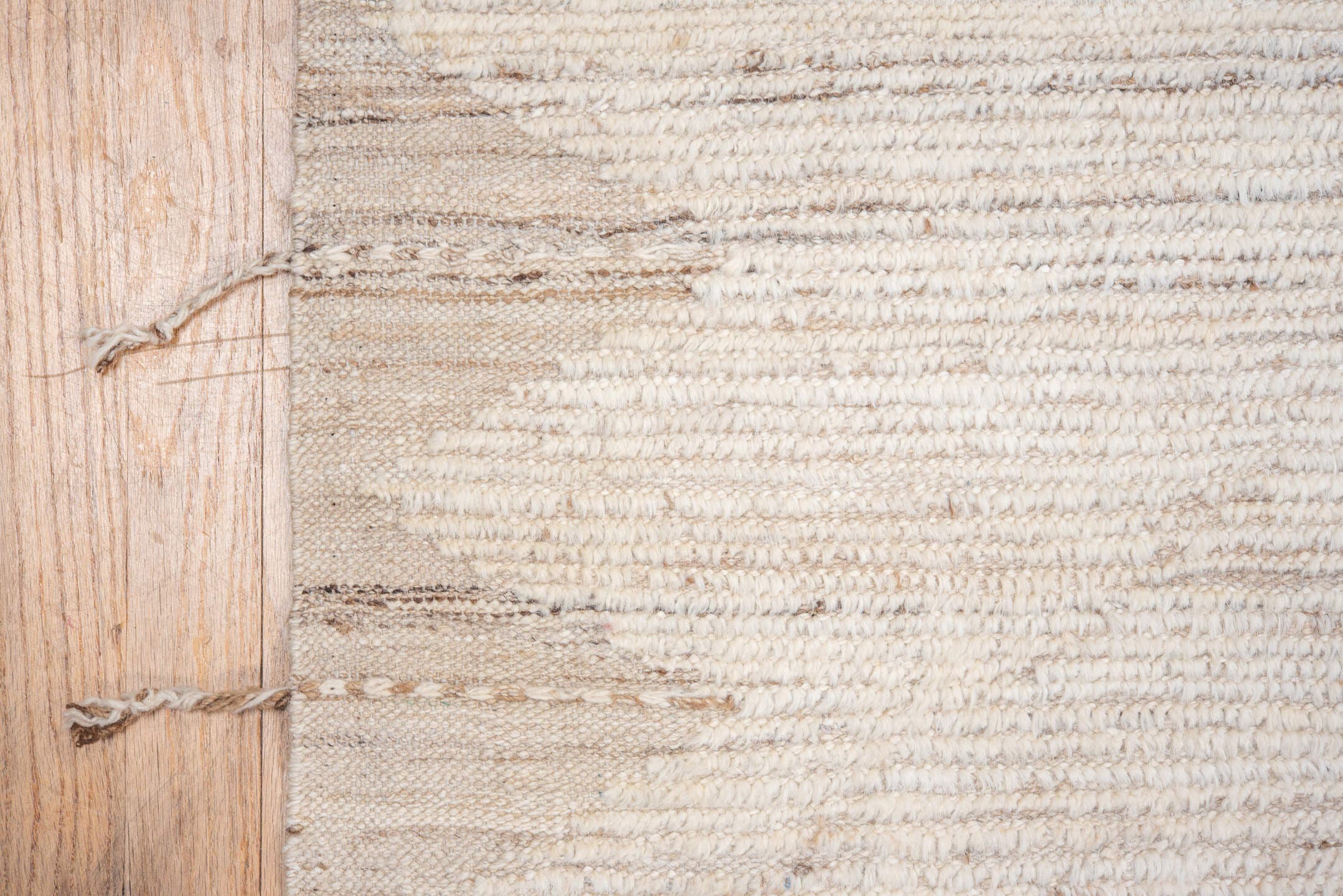 11' x 15' one-of-a-kind handmade vintage Tulu oversize rug. Color palette: ivory, cream, taupe, beige, camel, gray