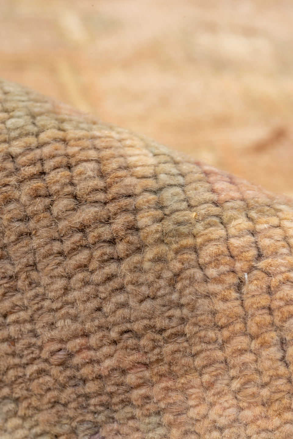 3' x 7' one-of-a-kind handmade vintage Oushak runner rug. Color palette: brown, gray, off-white, orange, tan