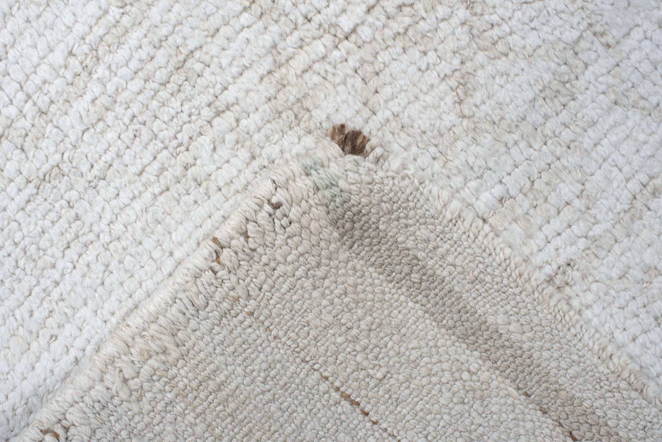 3' x 10' one-of-a-kind handmade vintage Kars runner rug. Color palette: ivory, cream, taupe, pale gray, beige, gray