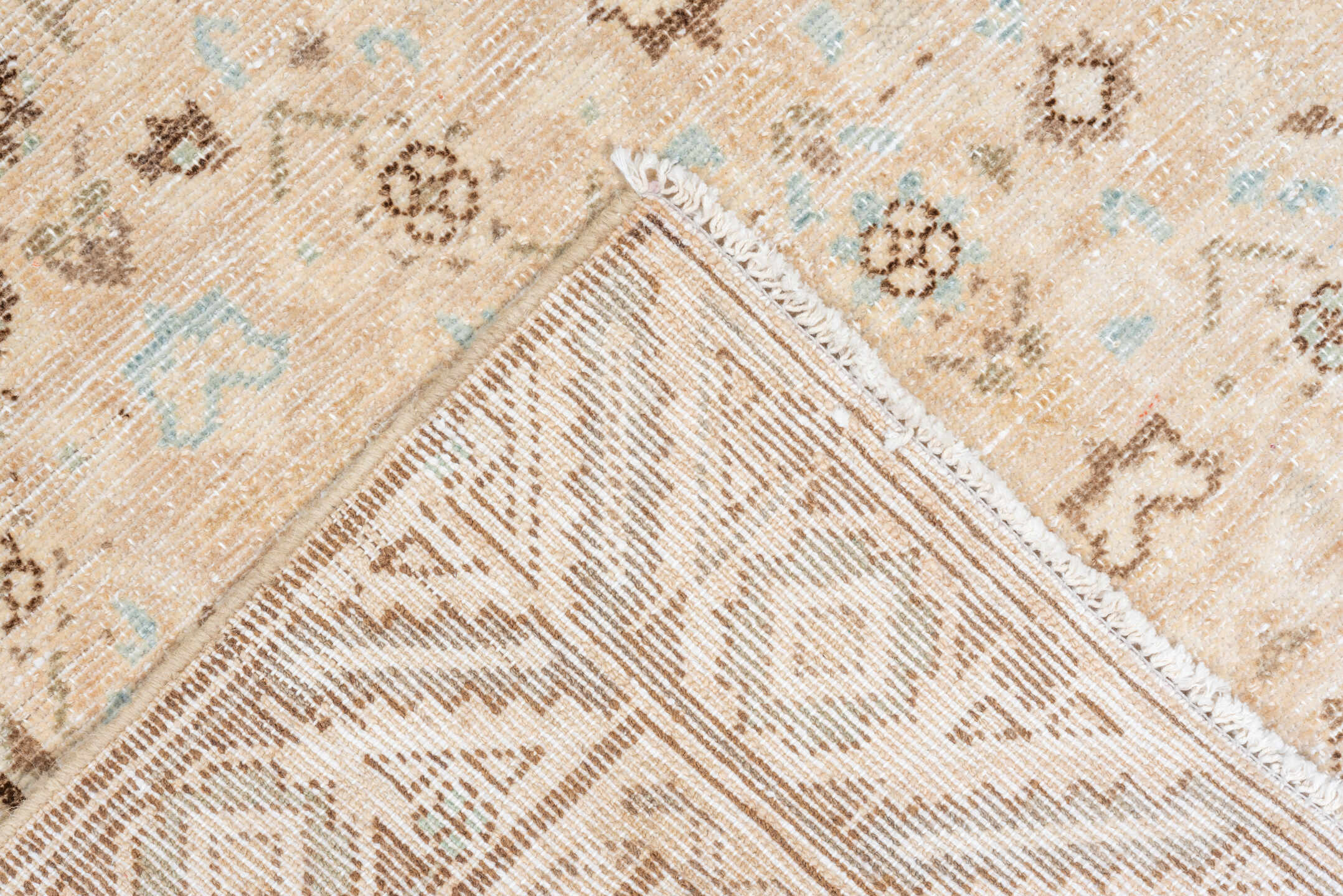 3' x 12' one-of-a-kind handmade antique Malayer runner rug. Color palette: ivory, beige, camel, taupe, pale blue, sand