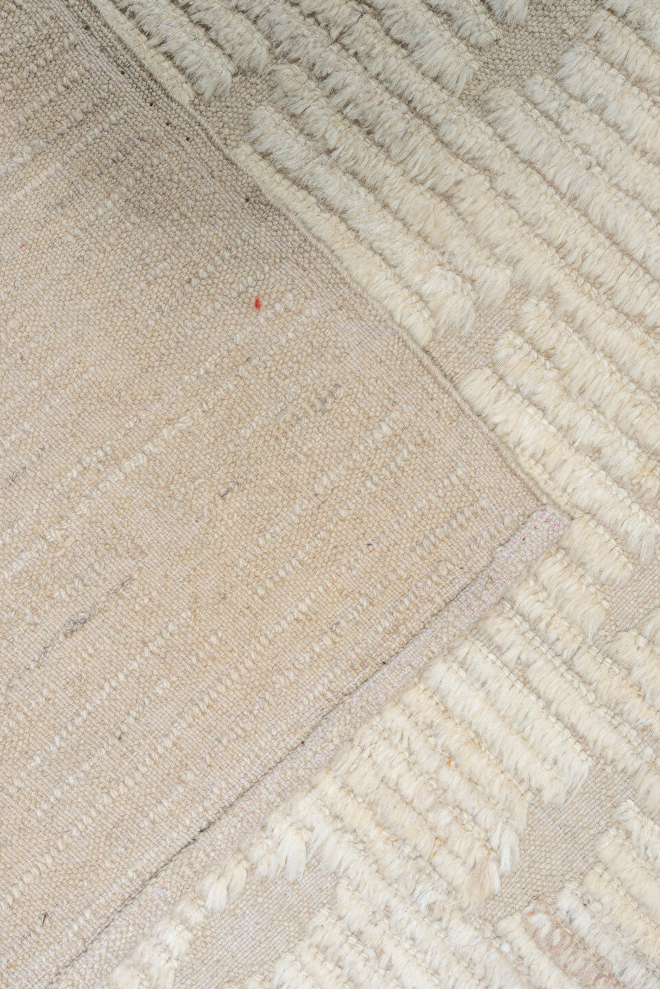3' x 14' one-of-a-kind handmade vintage Tulu runner rug. Color palette: ivory, cream, beige, taupe, gray