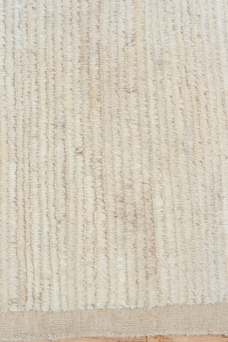 3' x 10' one-of-a-kind handmade vintage Tulu runner rug. Color palette: ivory, cream, beige, taupe, gray