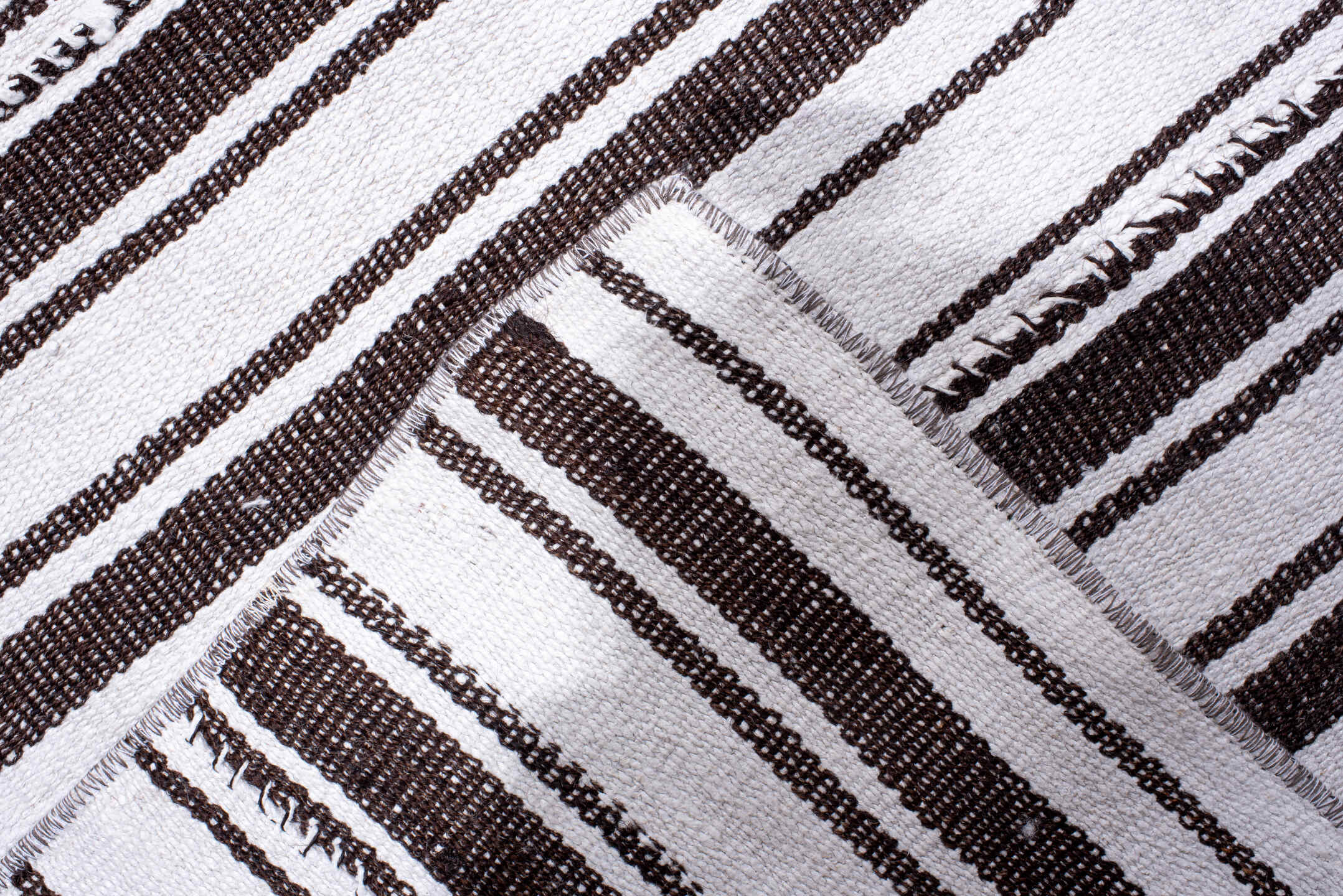 15' x 21' one-of-a-kind handmade antique Flatweave oversize rug. Color palette: ivory, charcoal, black, gray