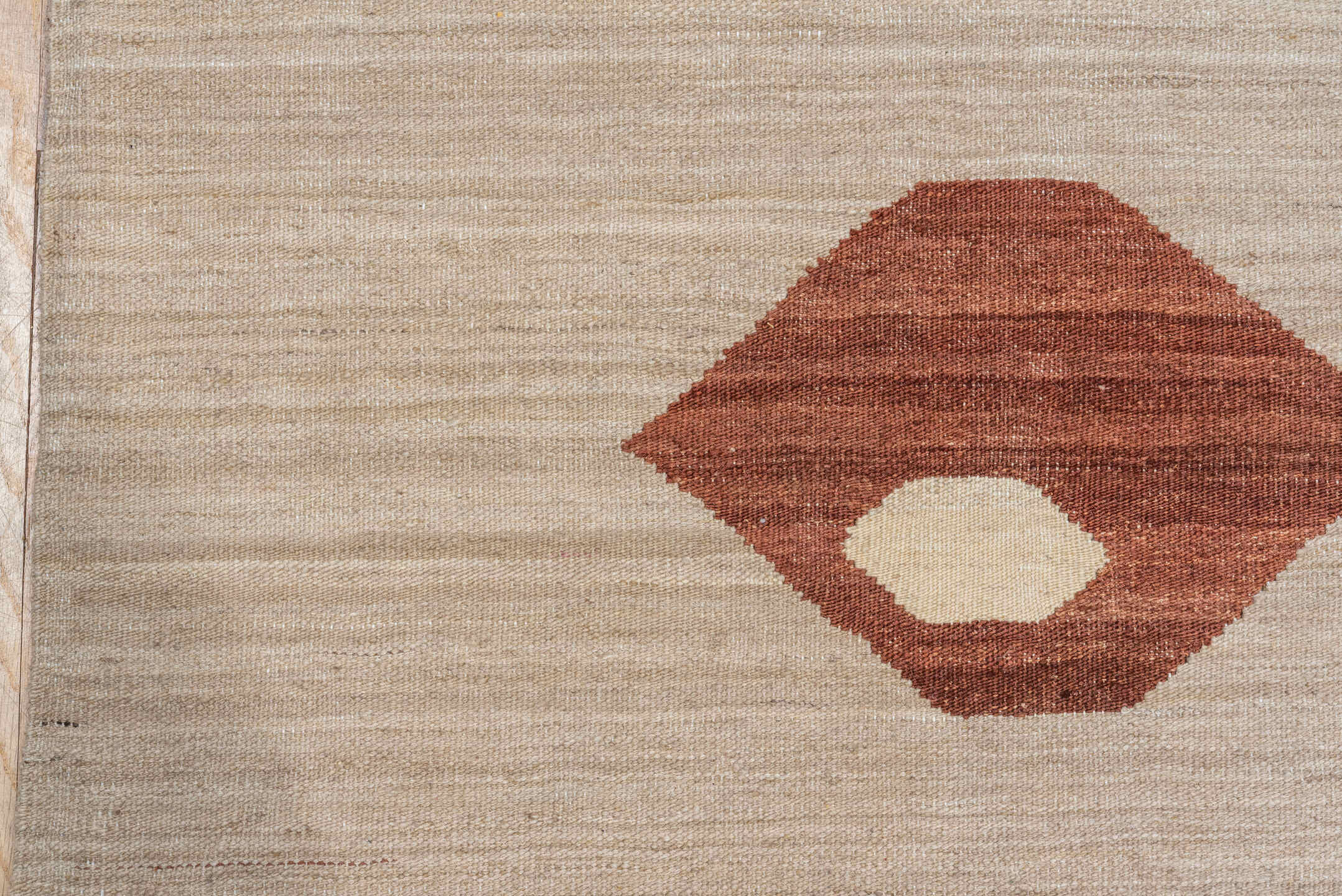 8' x 11' one-of-a-kind handmade vintage Kilim large size rug. Color palette: blue, brown, gray, light gray, off-white, pink