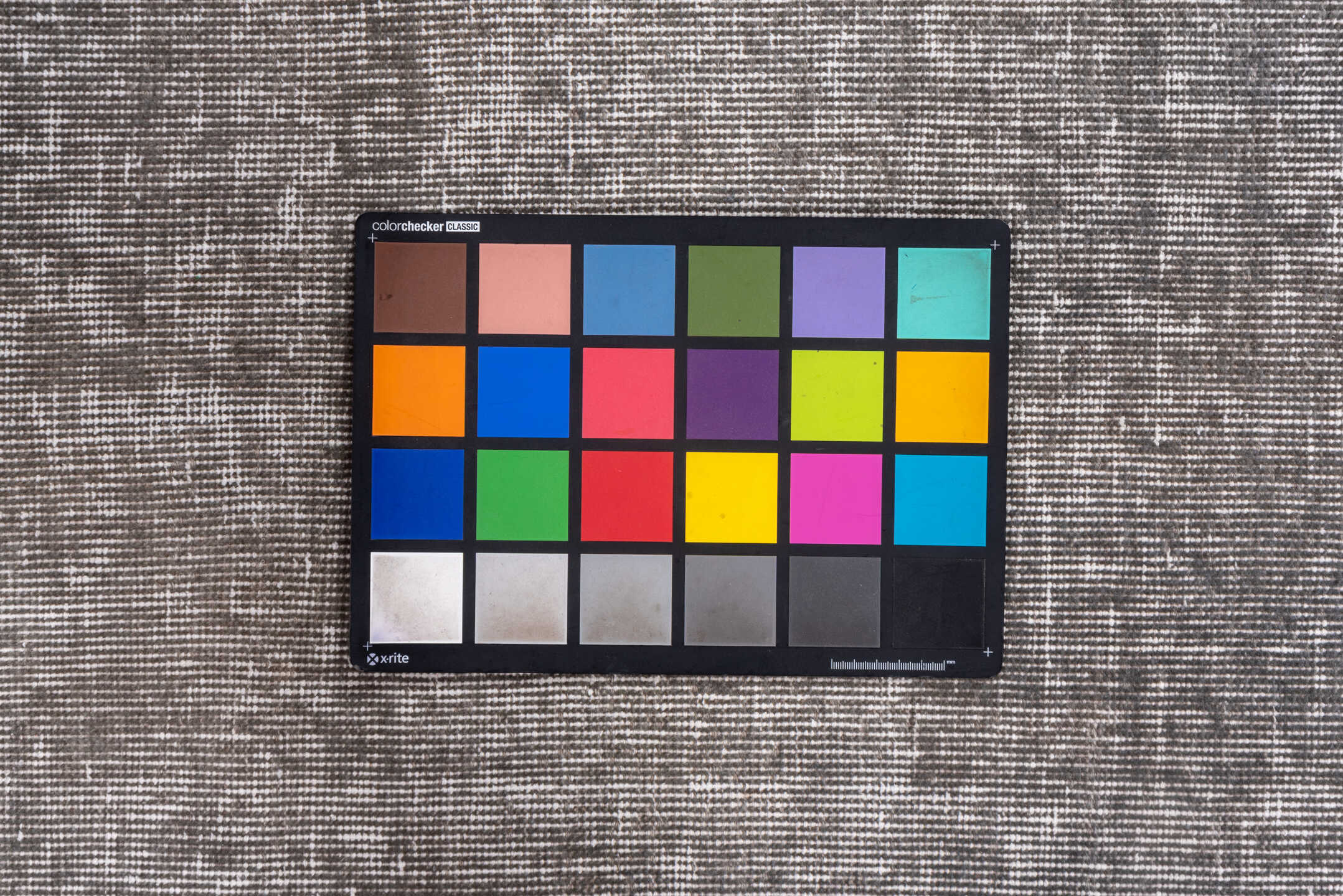 2' x 12' one-of-a-kind handmade vintage Overdyed runner rug. Color palette: dark gray, gray, light gray, off-white, pink