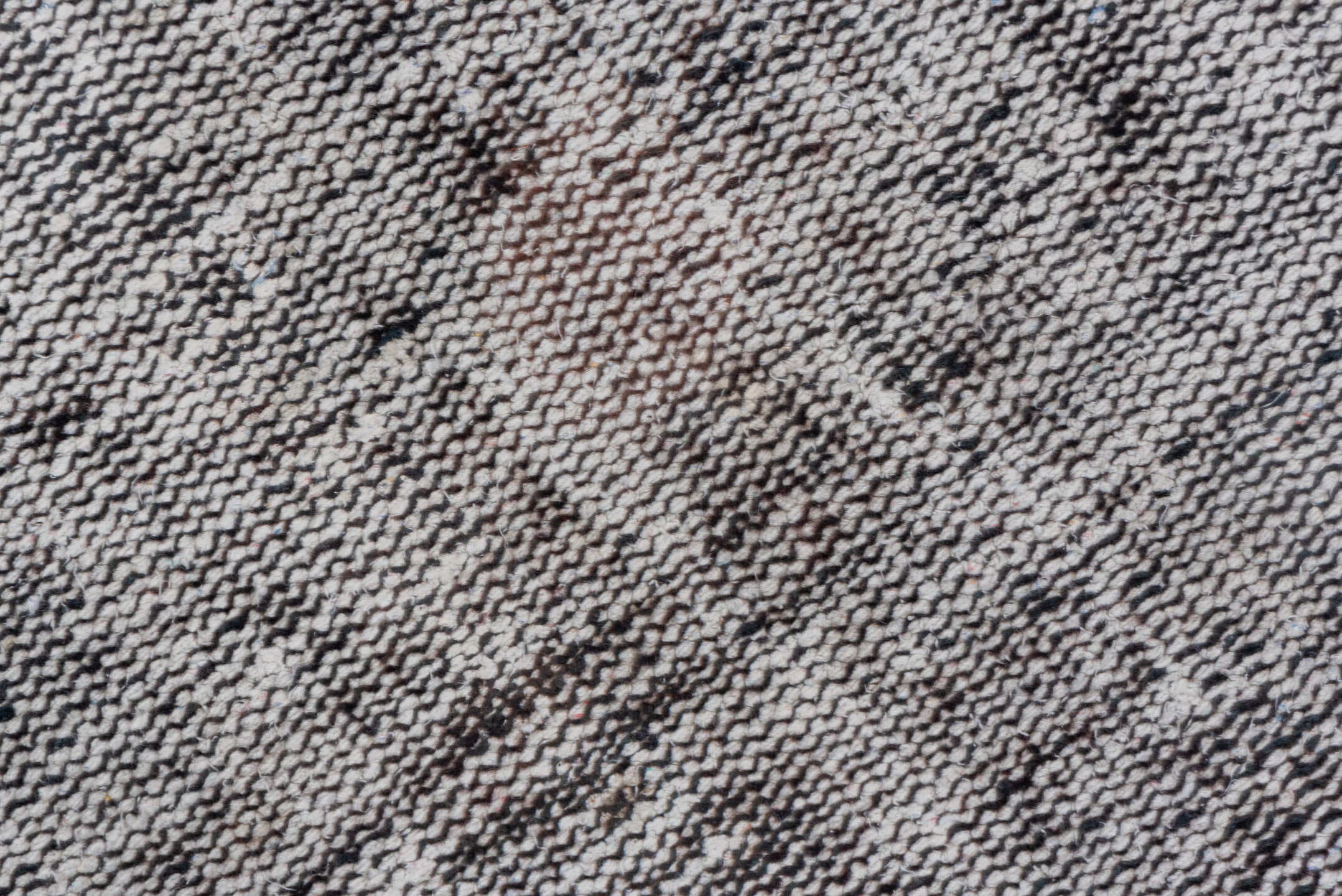 6' x 9' one-of-a-kind handmade vintage Overdyed medium size rug. Color palette: gray, charcoal, ivory, taupe, rose, black