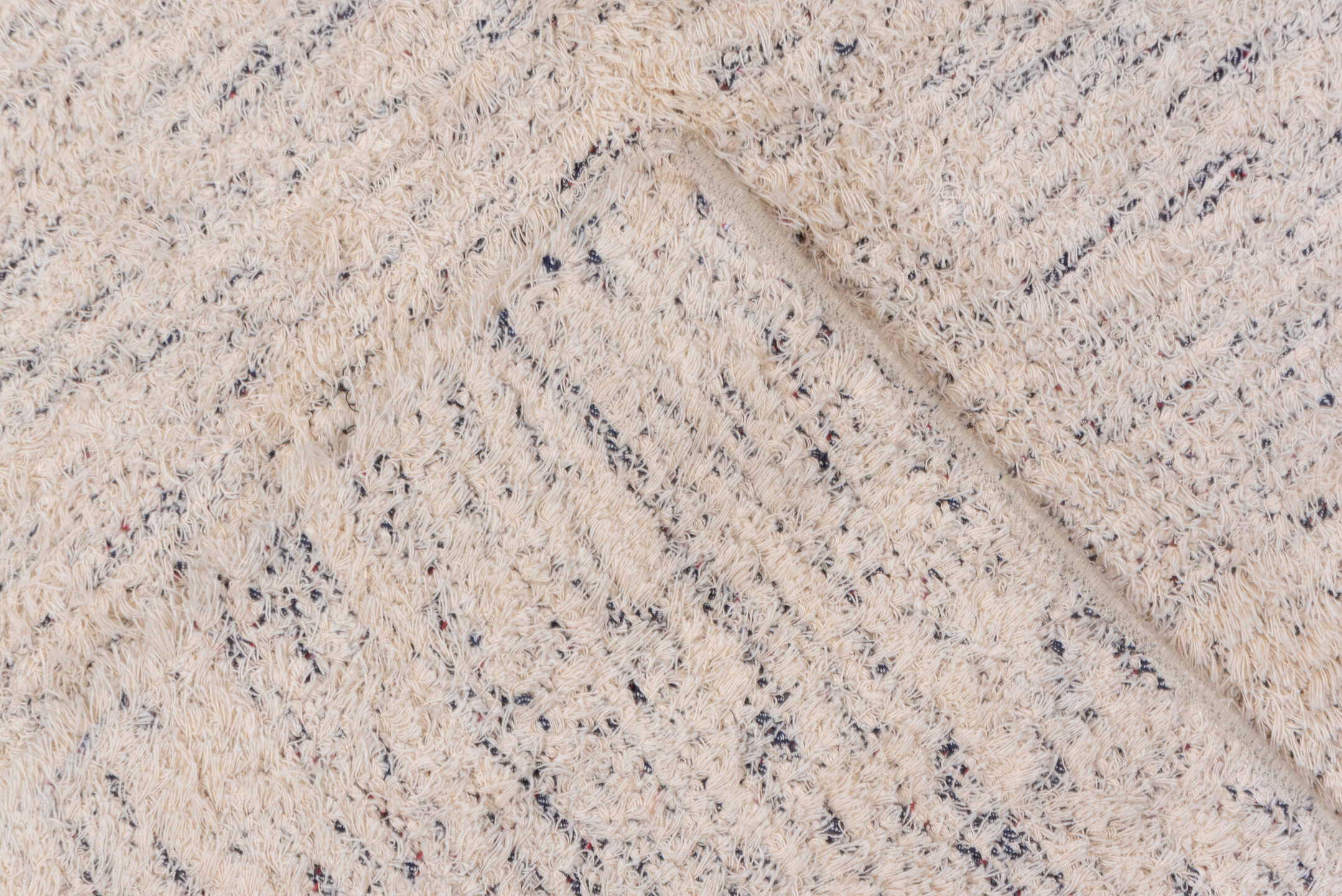 6' x 6' one-of-a-kind handmade vintage Kilim rug. Color palette: gray, lavender blush, light gray, linen, misty rose