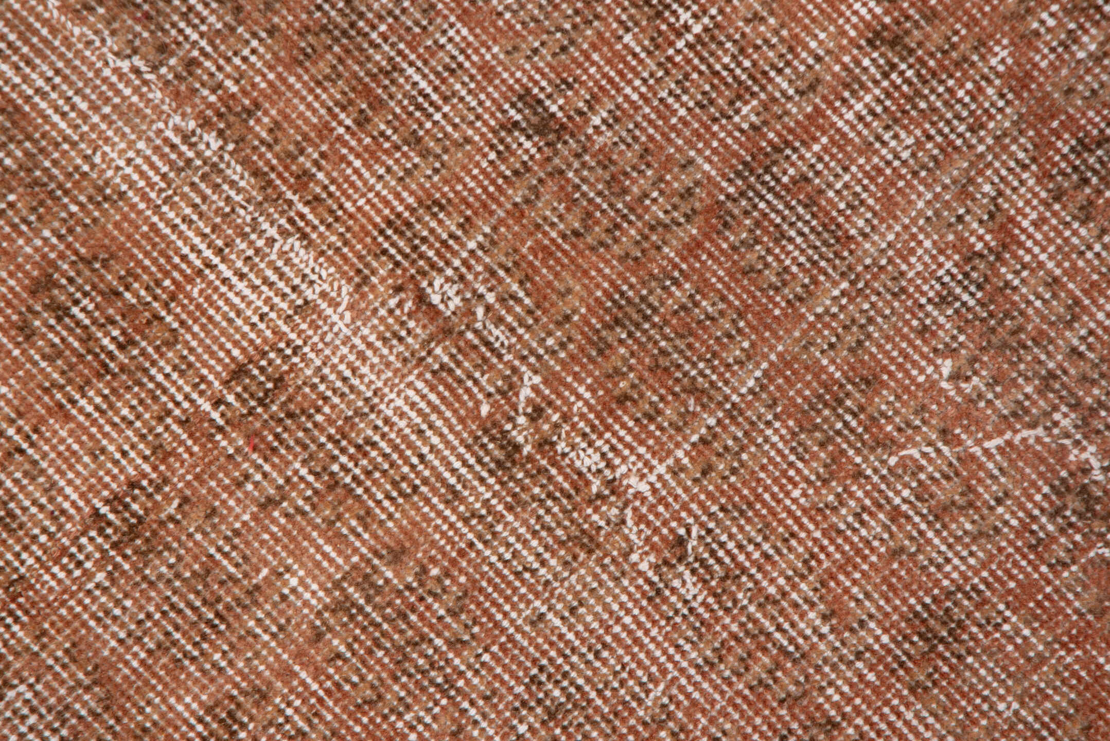 8' x 11' one-of-a-kind handmade vintage Oushak large size rug. Color palette: brown, gray, light gray, off-white, orange