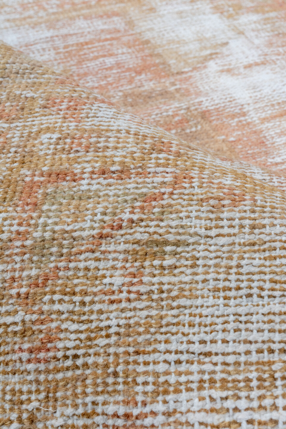 2' x 9' one-of-a-kind handmade vintage Oushak runner rug. Color palette: terra cotta, ivory, beige, blush, taupe, terracotta