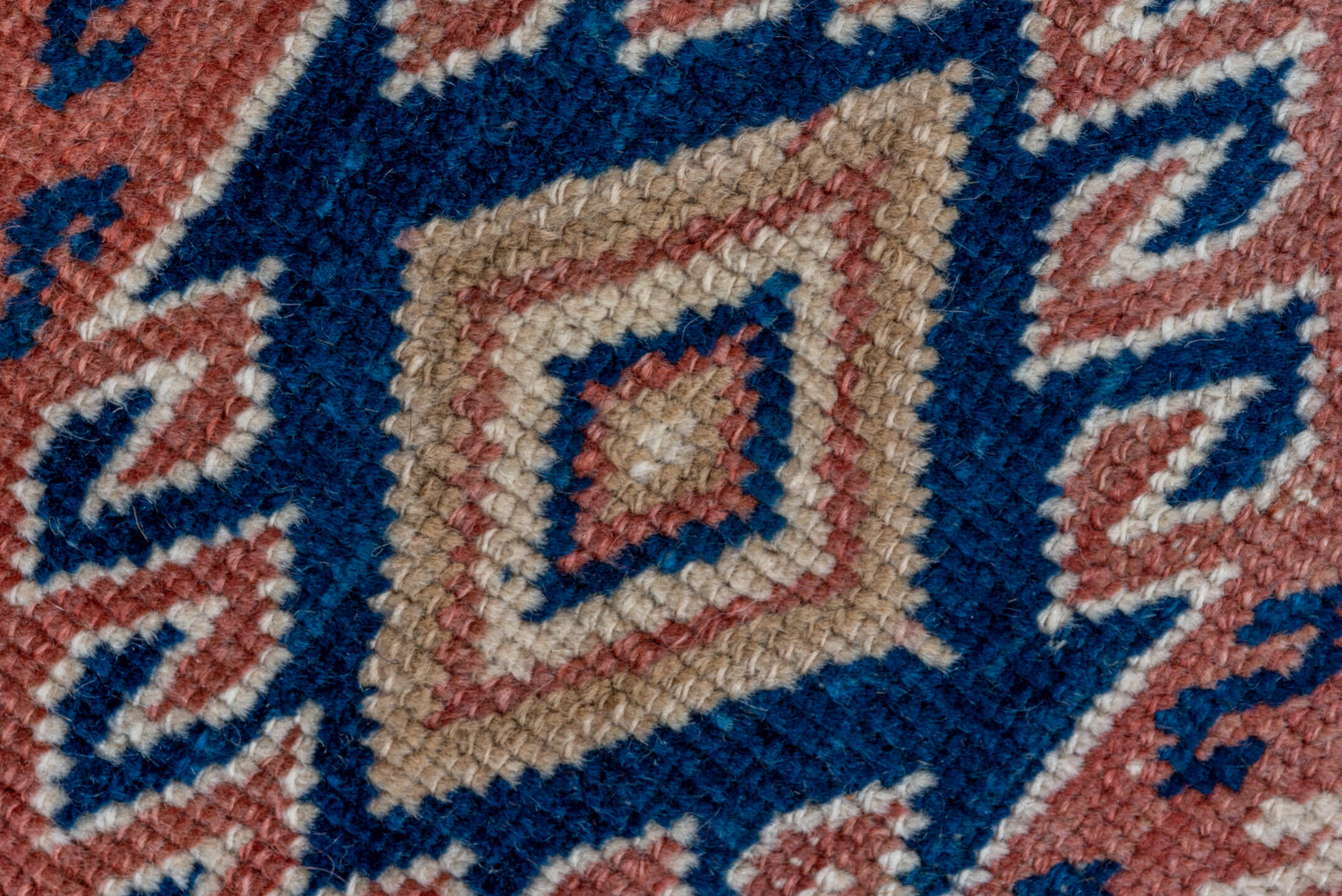 3' x 15' one-of-a-kind handmade vintage Sarab runner rug. Color palette: blue, brown, dim gray, gray, light gray, off-white