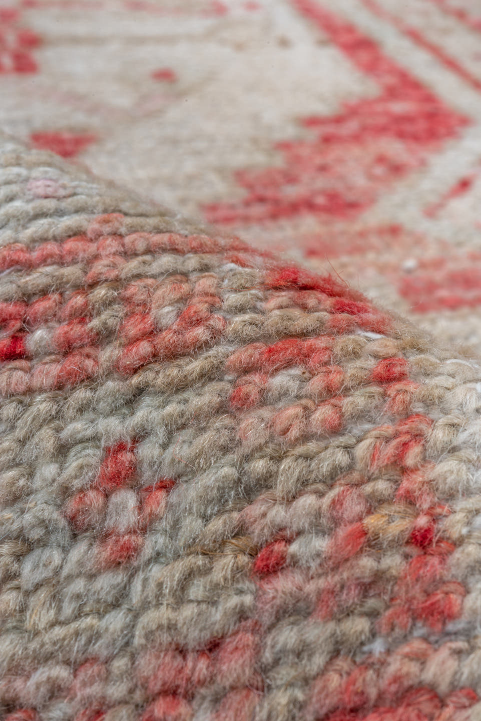 2' x 8' one-of-a-kind handmade vintage Oushak runner rug. Color palette: ivory, coral, rose, taupe, camel, beige, terracotta