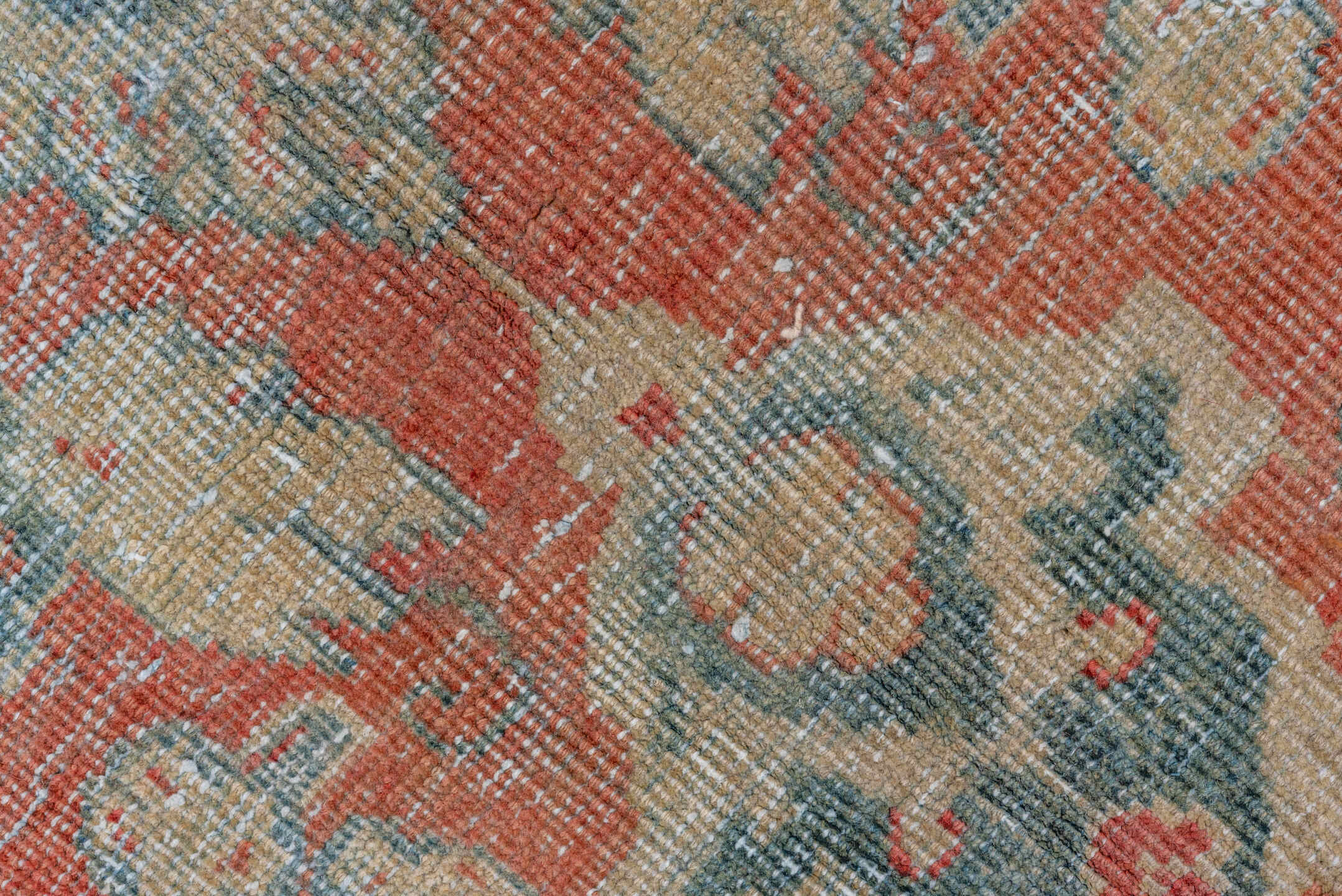 10' x 13' one-of-a-kind handmade vintage Mahal large size rug. Color palette: blue, brown, dark gray, gray, light gray