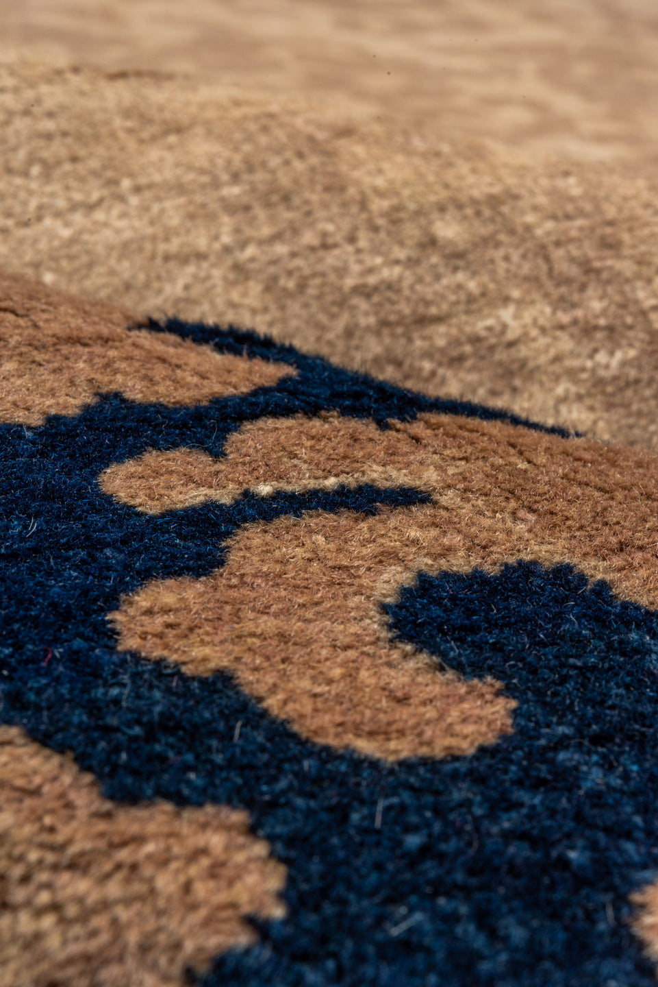 8' x 10' one-of-a-kind handmade vintage Chinese large size rug. Color palette: arapawa, black, blue, brown, gray, off-white