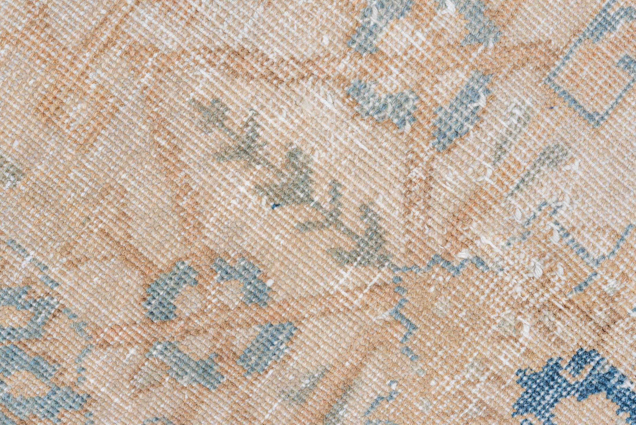 6' x 9' one-of-a-kind handmade vintage Tabriz medium size rug. Color palette: beige, sky blue, ivory, taupe, camel