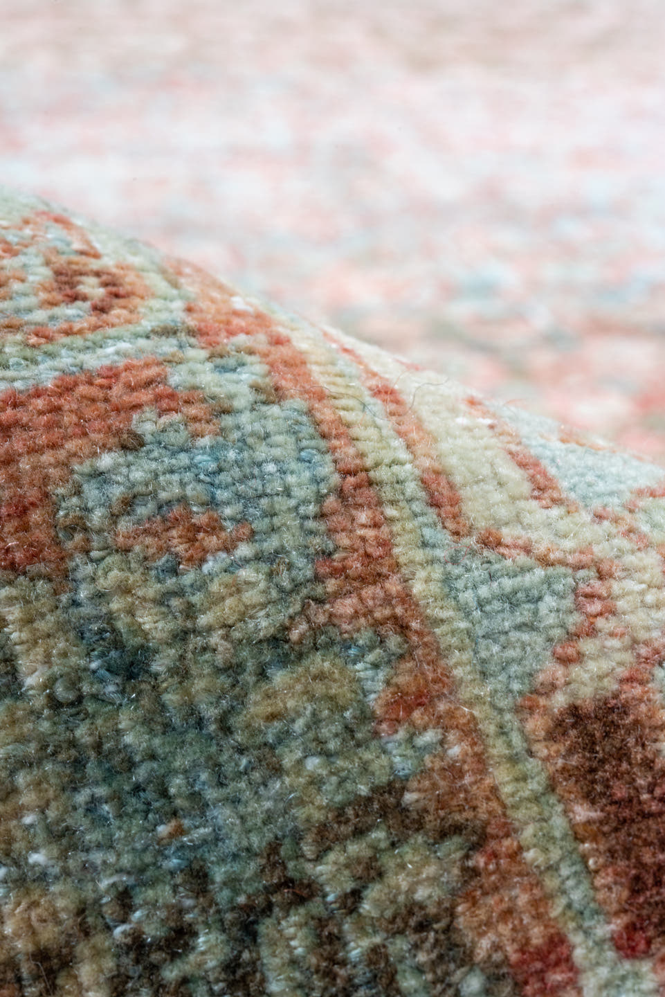 4' x 14' one-of-a-kind handmade vintage Bidjar runner rug. Color palette: sky blue, ivory, rust, taupe, brown, terracotta