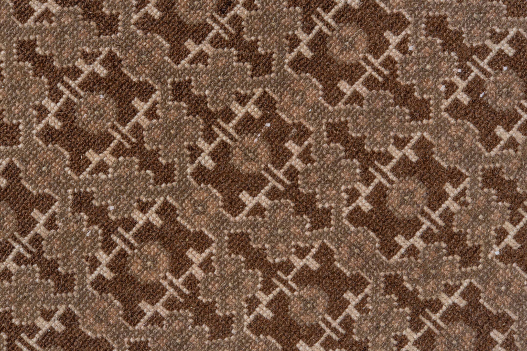 3' x 16' one-of-a-kind handmade vintage Malayer runner rug. Color palette: brown, taupe, sky_blue, camel, ivory, rust, beige