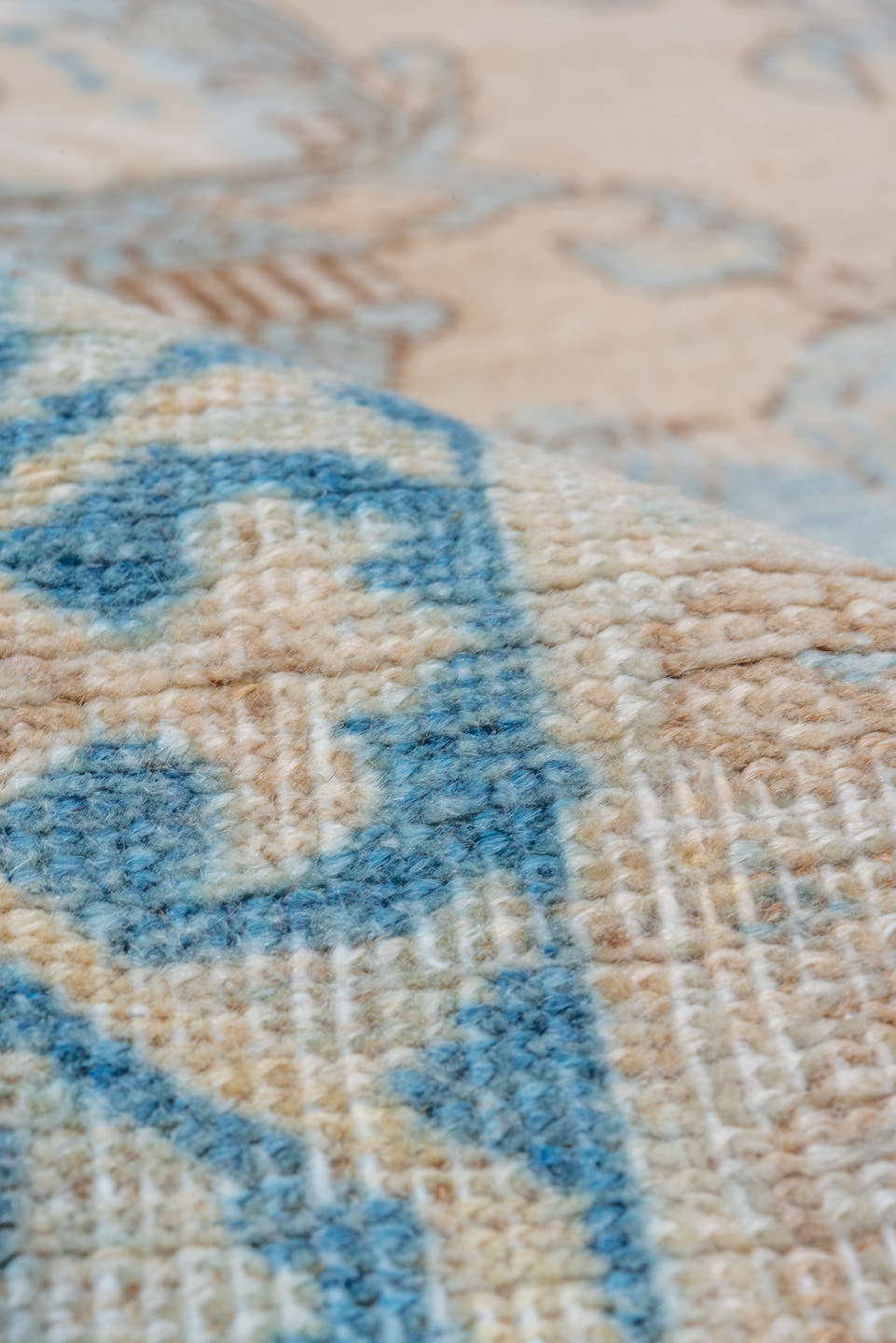 8' x 10' one-of-a-kind handmade vintage Tabriz large size rug. Color palette: beige, sky blue, ivory, taupe, camel