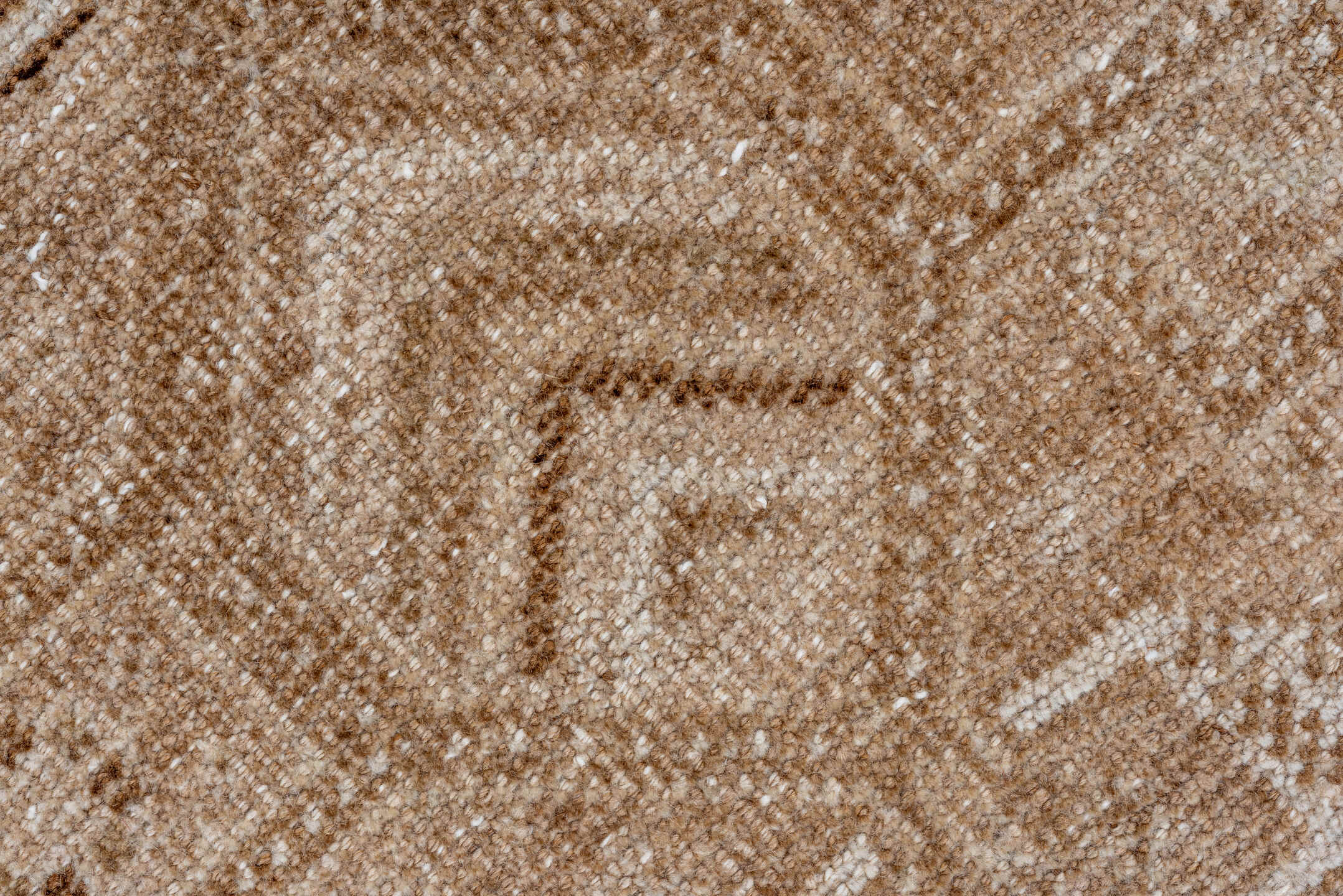 3' x 5' one-of-a-kind handmade vintage Shiraz small size rug. Color palette: tan, ivory, taupe, camel, brown, beige, gray
