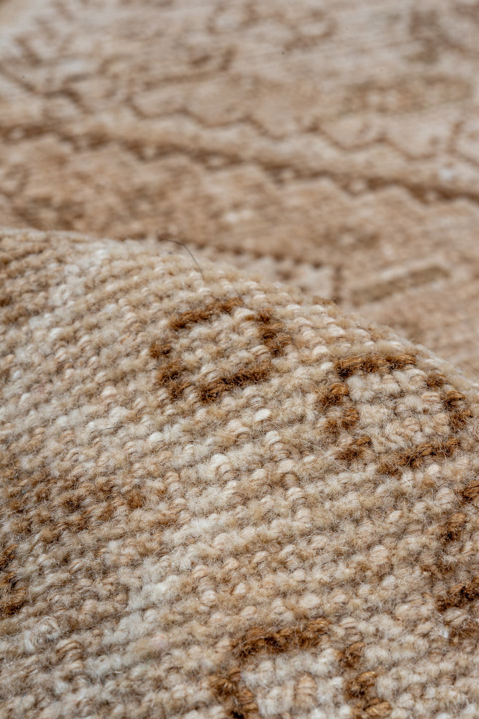 3' x 5' one-of-a-kind handmade vintage Shiraz small size rug. Color palette: tan, ivory, taupe, camel, brown, beige, gray