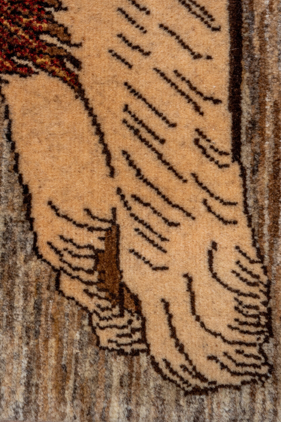 3' x 3' one-of-a-kind handmade vintage Gabbe small size rug. Color palette: black, brown