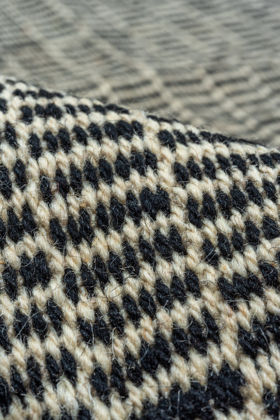 8' x 11' one-of-a-kind handmade vintage Kilim large size rug. Color palette: ivory, charcoal, black, gray