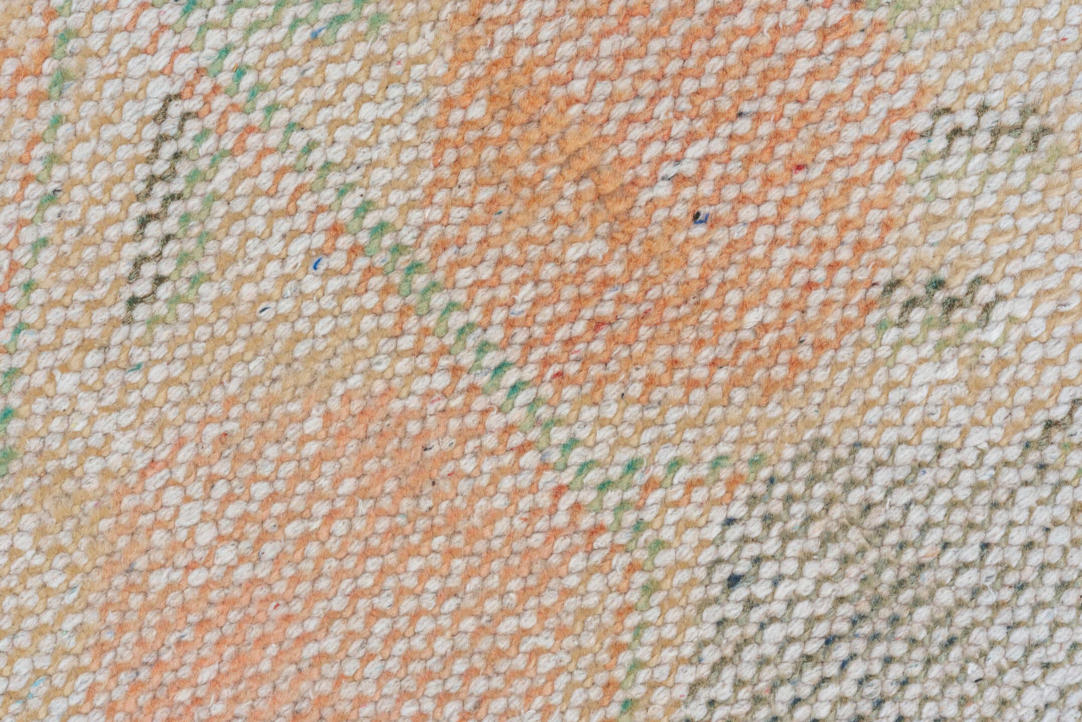 2' x 11' one-of-a-kind handmade vintage Oushak runner rug. Color palette: peach, sage, taupe, ivory, camel, gray, terracotta