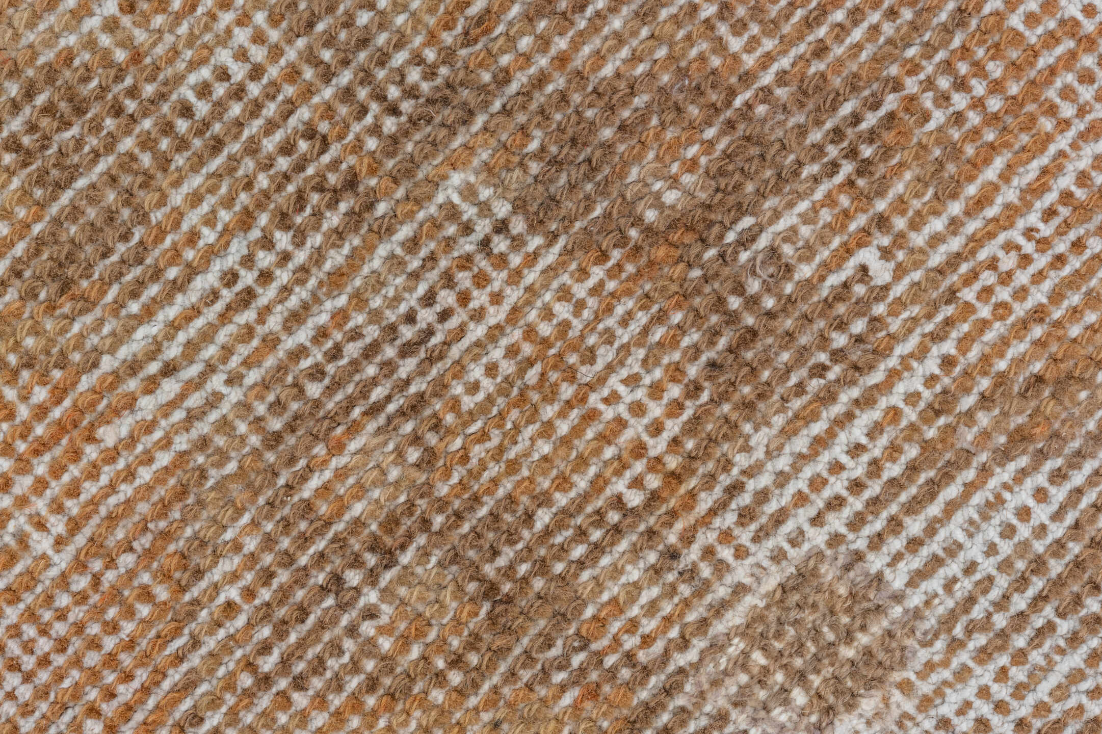 3' x 9' one-of-a-kind handmade vintage Oushak runner rug. Color palette: camel, taupe, beige, ivory, brown, gray