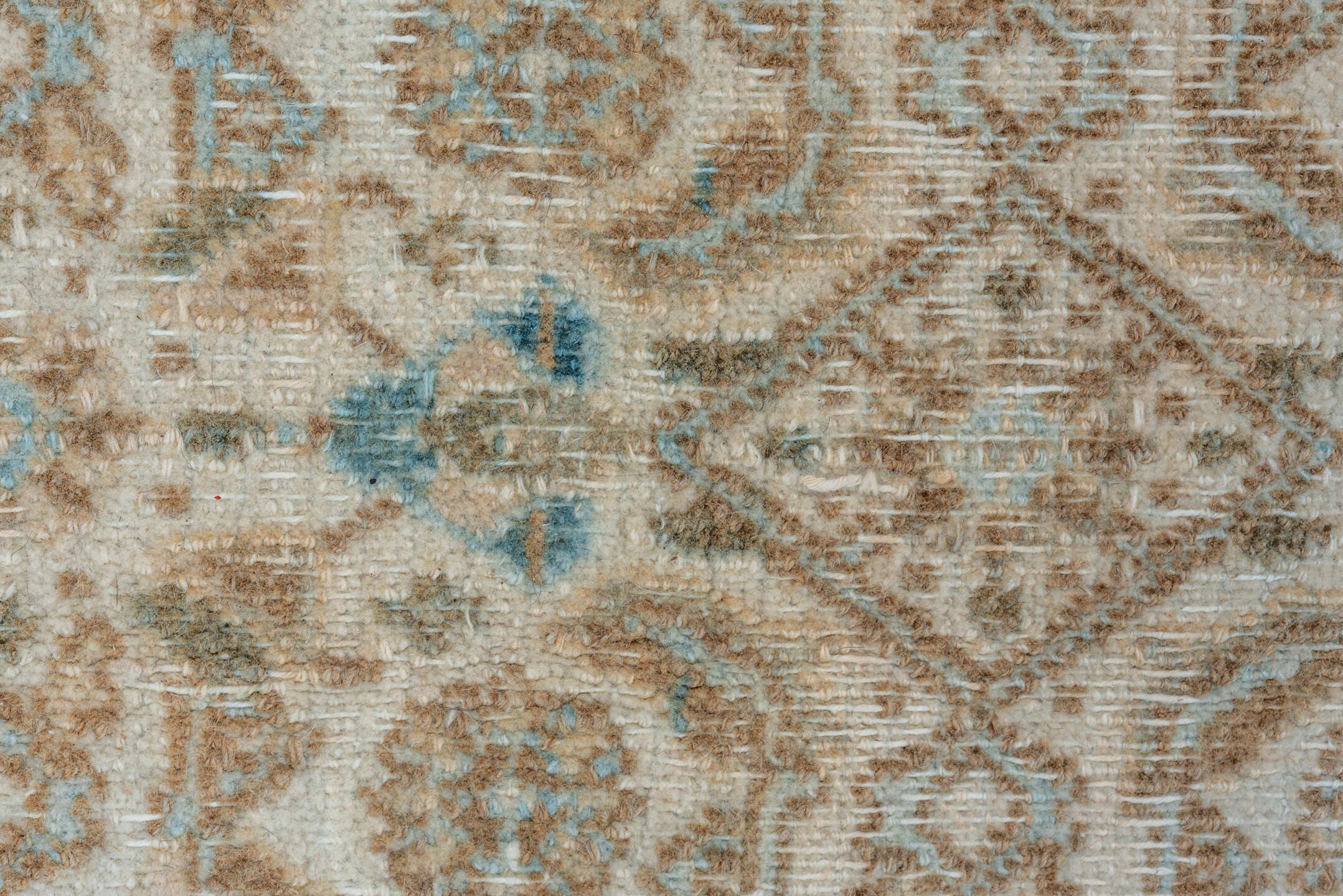 6' x 10' one-of-a-kind handmade vintage Tabriz large size rug. Color palette: ivory, sky blue, beige, taupe, camel