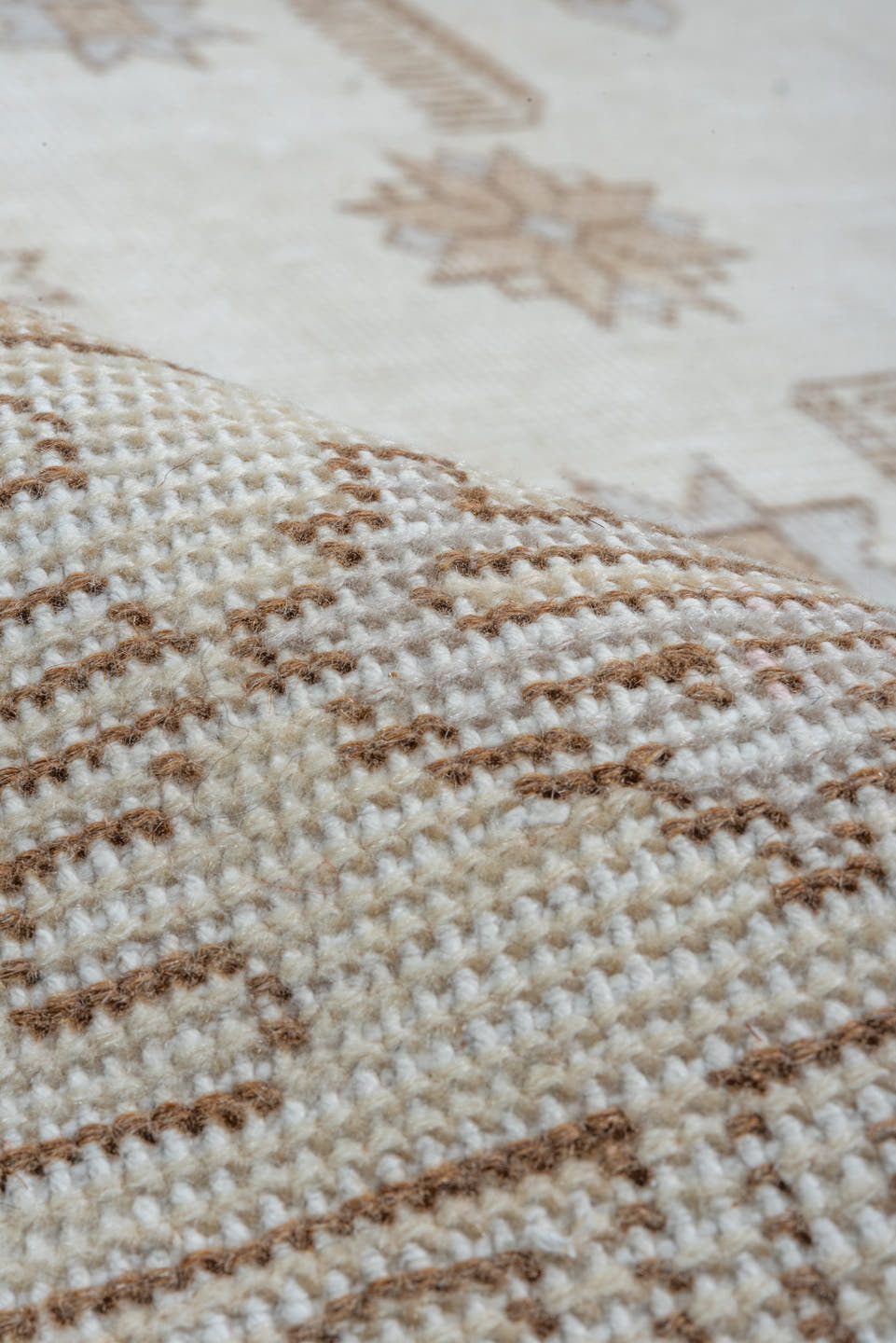11' x 18' one-of-a-kind handmade vintage Tabriz oversize rug. Color palette: ivory, beige, taupe, sand, camel, gray