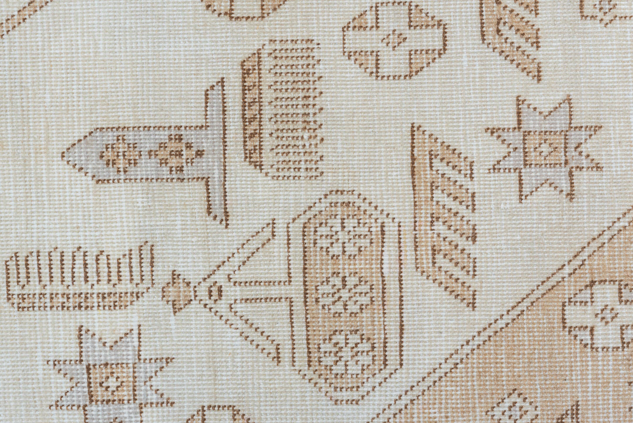 11' x 18' one-of-a-kind handmade vintage Tabriz oversize rug. Color palette: ivory, beige, taupe, sand, camel, gray