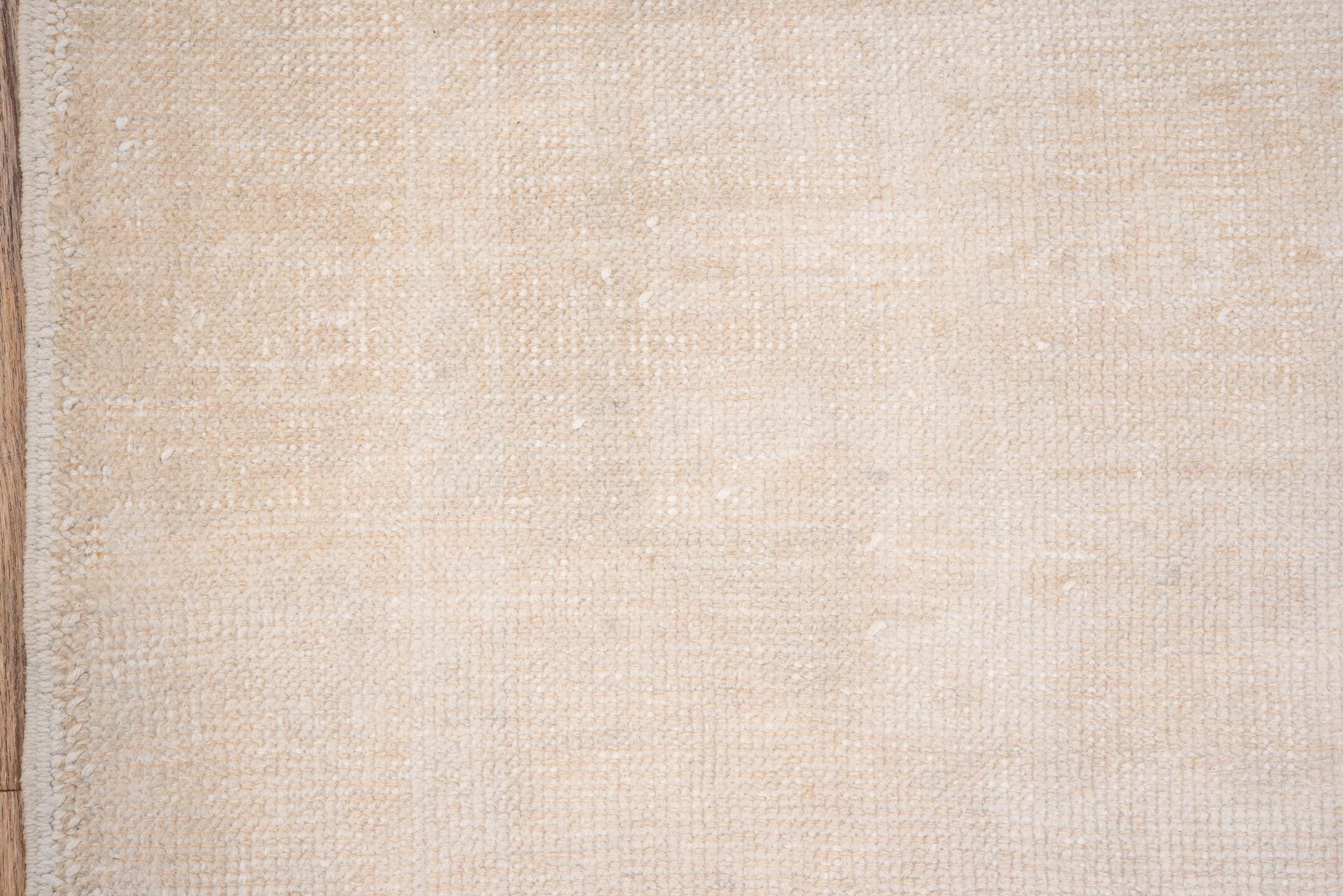 3' x 9' one-of-a-kind handmade vintage Oushak runner rug. Color palette: ivory, cream, beige, taupe, gray