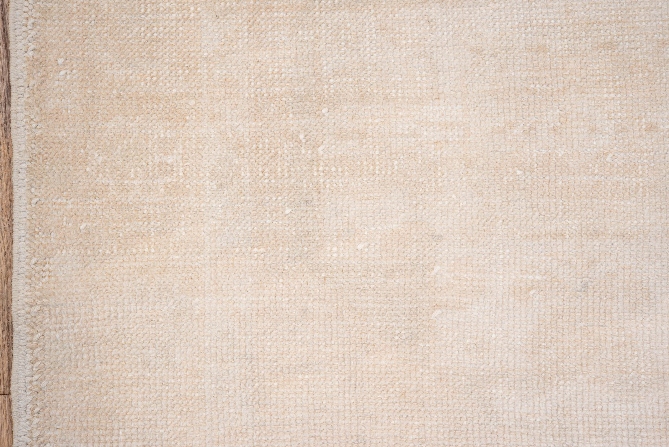 3' x 9' one-of-a-kind handmade vintage Oushak runner rug. Color palette: ivory, cream, beige, taupe, gray