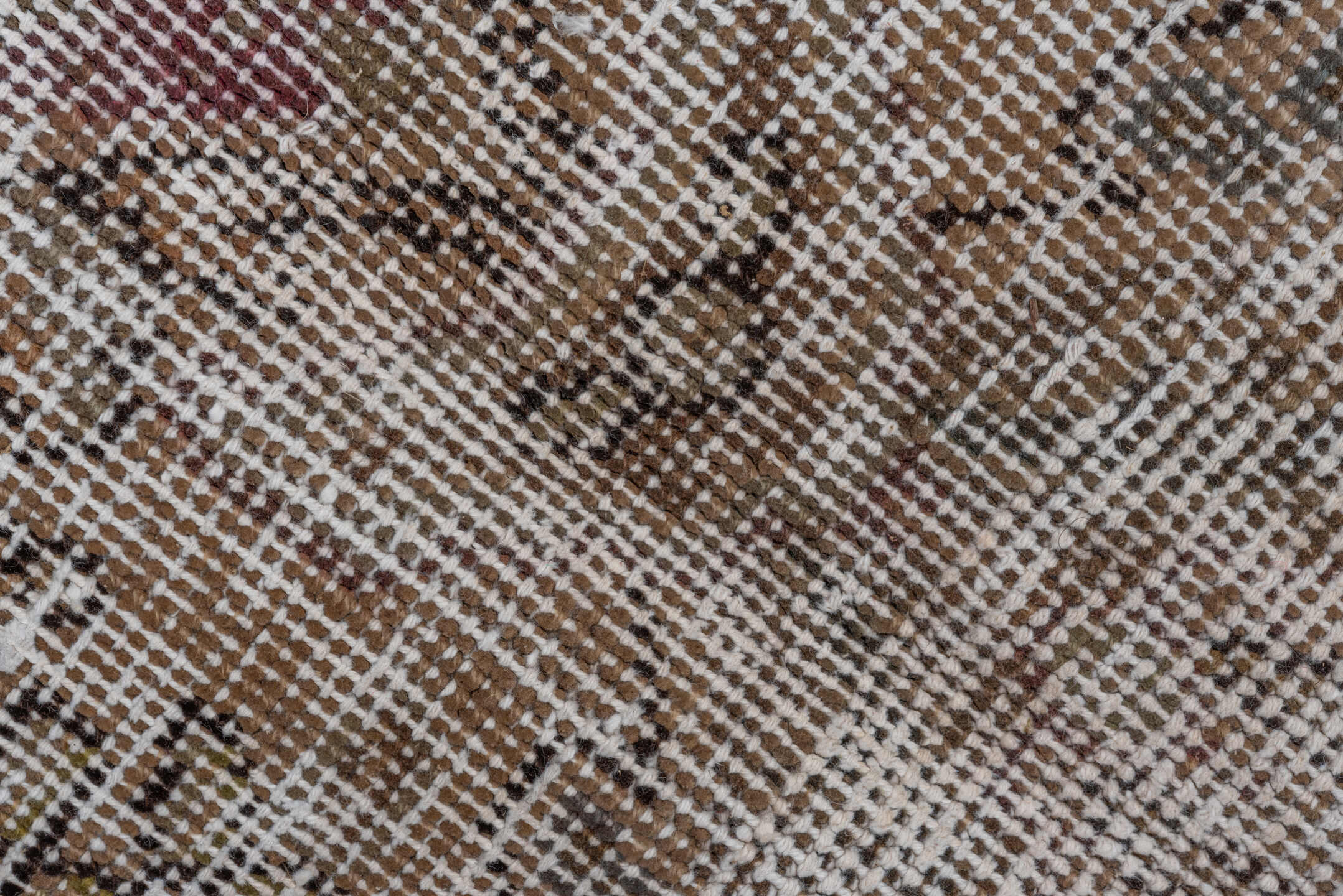9' x 12' one-of-a-kind handmade vintage Tabriz large size rug. Color palette: taupe, rose, ivory, dusty mauve, beige, brown