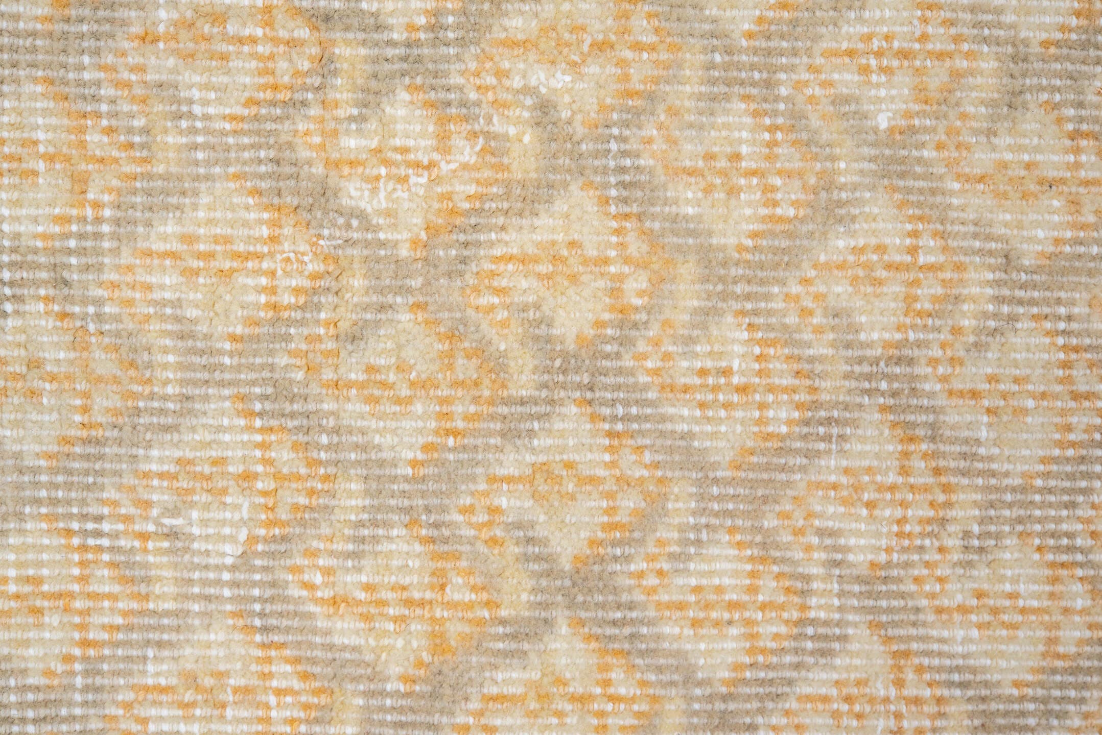 7' x 11' one-of-a-kind handmade vintage Saraband large size rug. Color palette: ivory, cream, sand, beige, taupe, camel