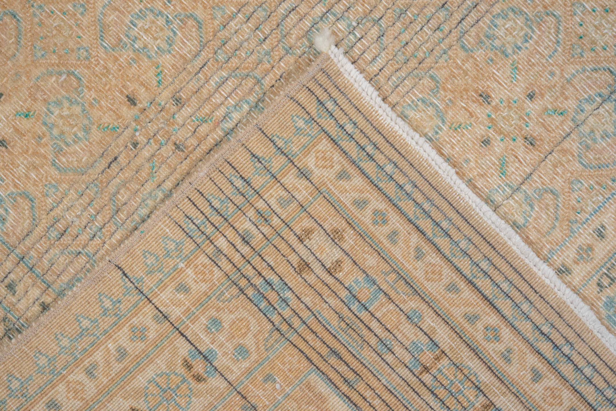 7' x 9' one-of-a-kind handmade vintage Tabriz rug. Color palette: brown, gray, light gray, off-white, orange, tan