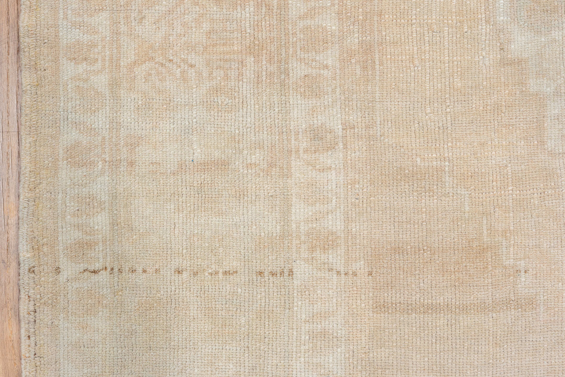 5' x 7' one-of-a-kind handmade vintage Oushak rug. Color palette: ivory, cream, sand, beige, taupe, gray