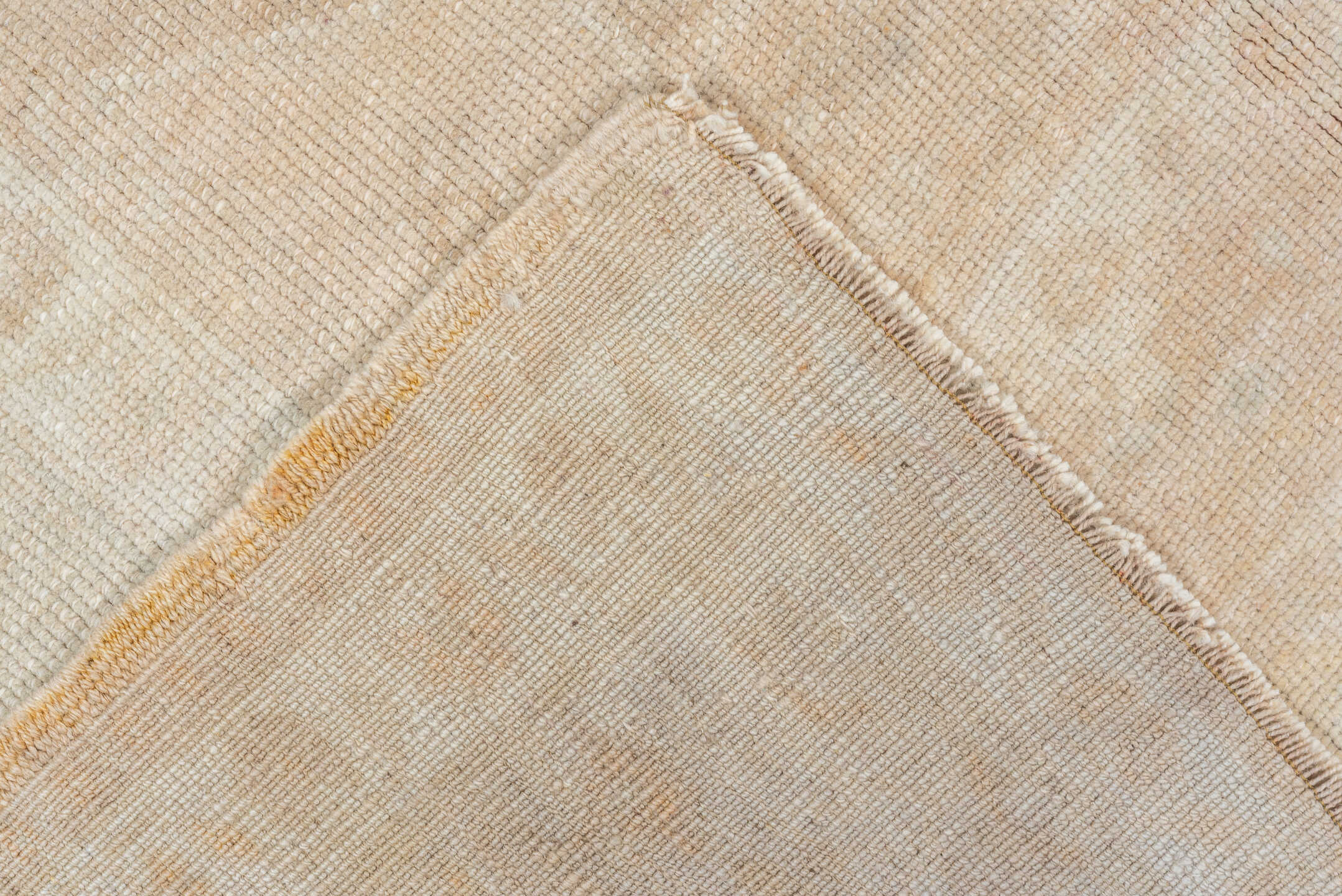 5' x 7' one-of-a-kind handmade vintage Oushak rug. Color palette: antiquewhite, brown, gray, light gray, off-white, orange