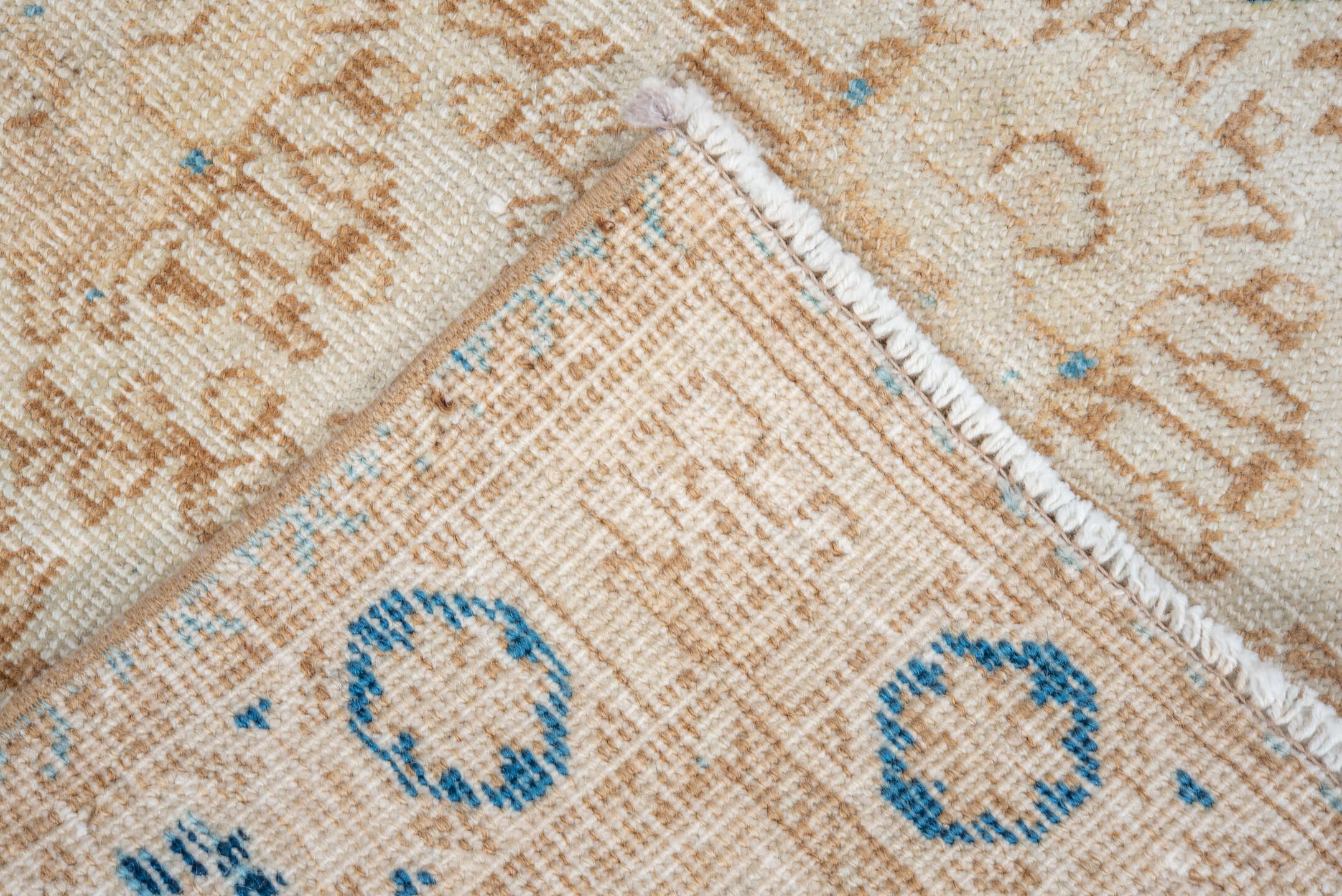 2' x 4' one-of-a-kind handmade vintage Tabriz small size rug. Color palette: antiquewhite, blue, brown, gray, light gray