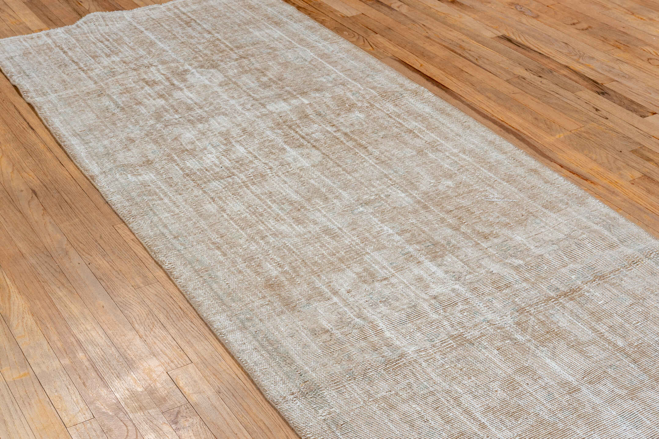 3' x 10' one-of-a-kind handmade vintage Malayer runner rug. Color palette: brown, gray, light gray, linen, off-white