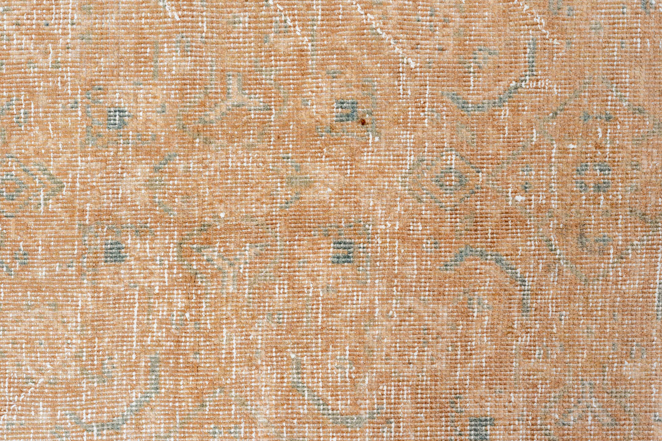 8' x 12' one-of-a-kind handmade vintage Mahal large size rug. Color palette: peach, ivory, pale blue, beige, taupe