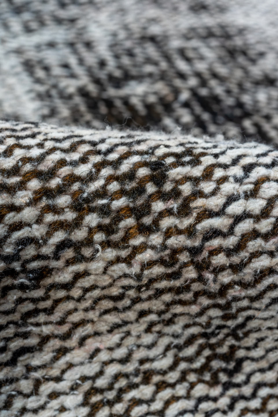 2' x 9' one-of-a-kind handmade vintage Overdyed runner rug. Color palette: silver, charcoal, gray, ivory, black