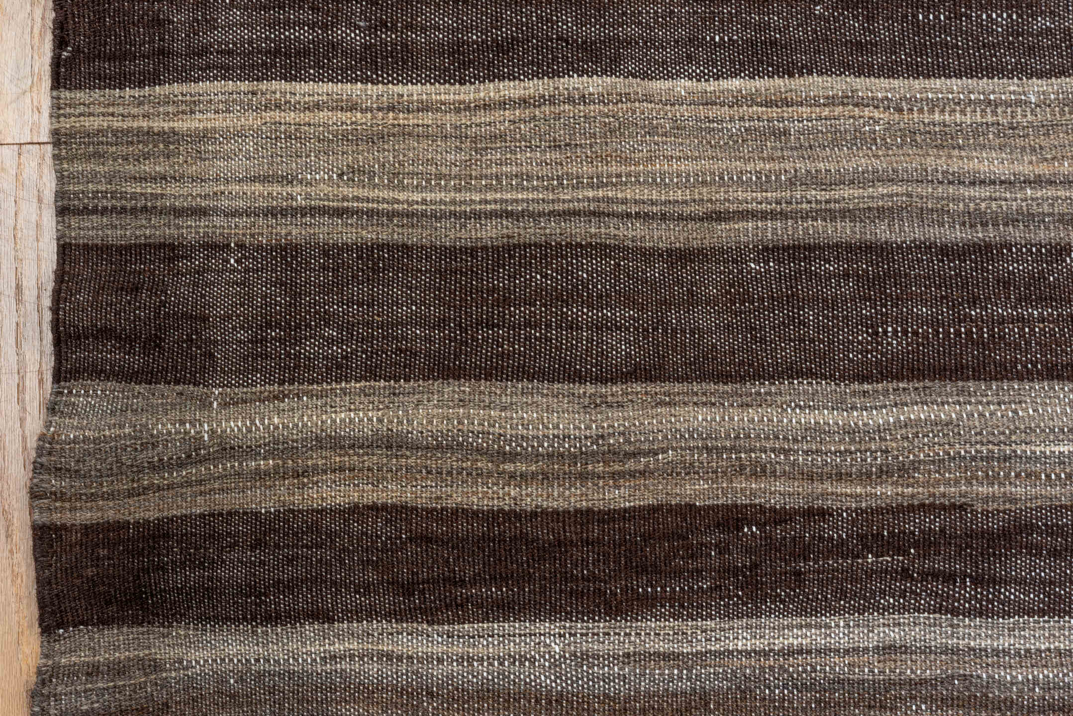 5' x 8' one-of-a-kind handmade vintage Kilim medium size rug. Color palette: charcoal, taupe, brown, gray, ivory, black
