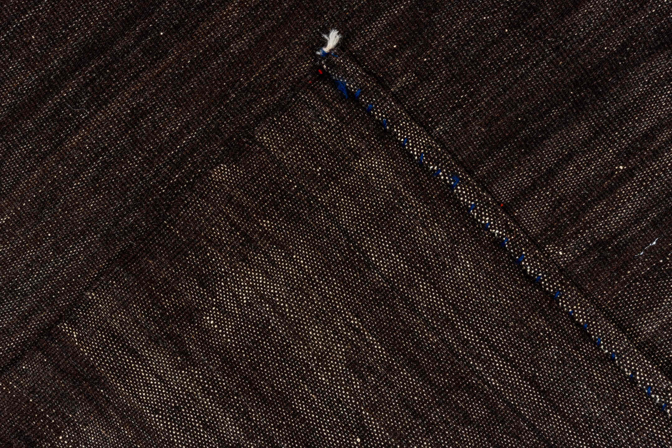 6' x 10' one-of-a-kind handmade vintage Kilim large size rug. Color palette: black, gray, off-white, pink, snow, white