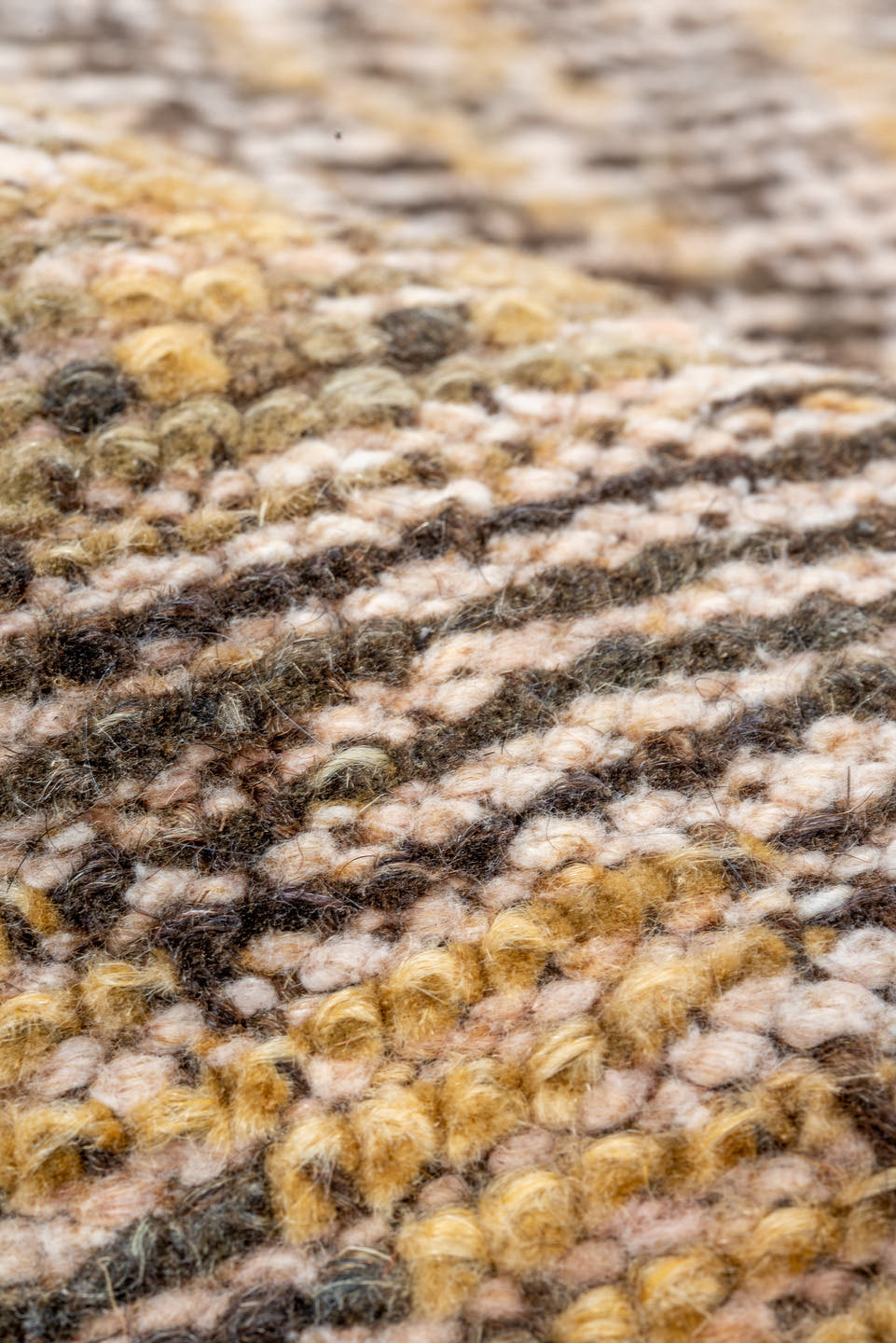 3' x 4' one-of-a-kind handmade vintage Oushak small size rug. Color palette: camel, brown, taupe, ivory, beige, gray