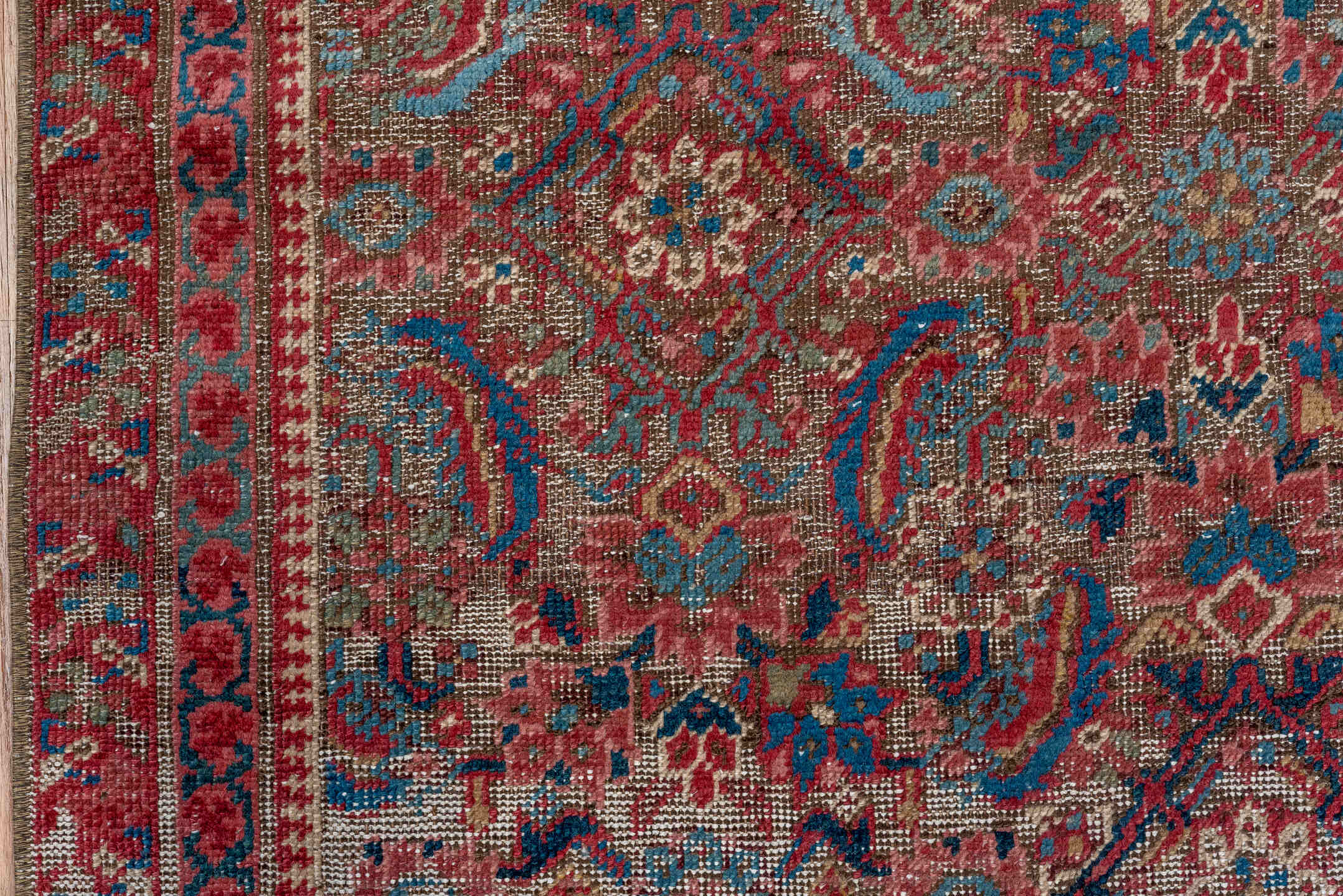 5' x 9' one-of-a-kind handmade vintage Bakhshayesh medium size rug. Color palette: rust, ivory, brown, brick, navy, sky_blue