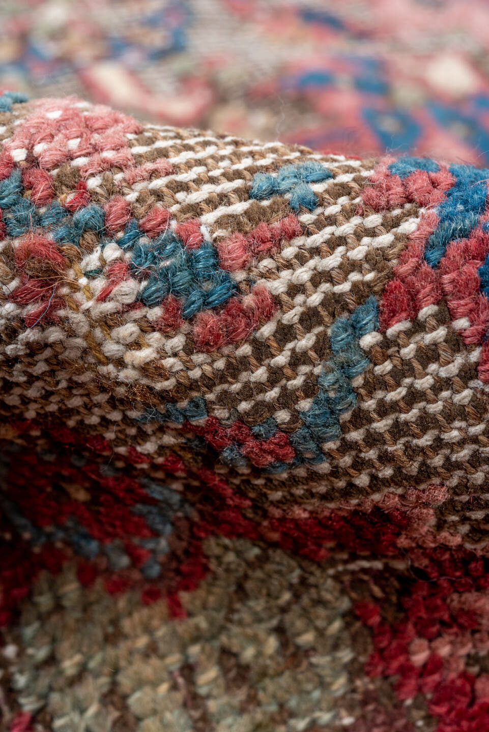 5' x 9' one-of-a-kind handmade vintage Bakhshayesh medium size rug. Color palette: rust, ivory, brown, brick, navy, sky_blue