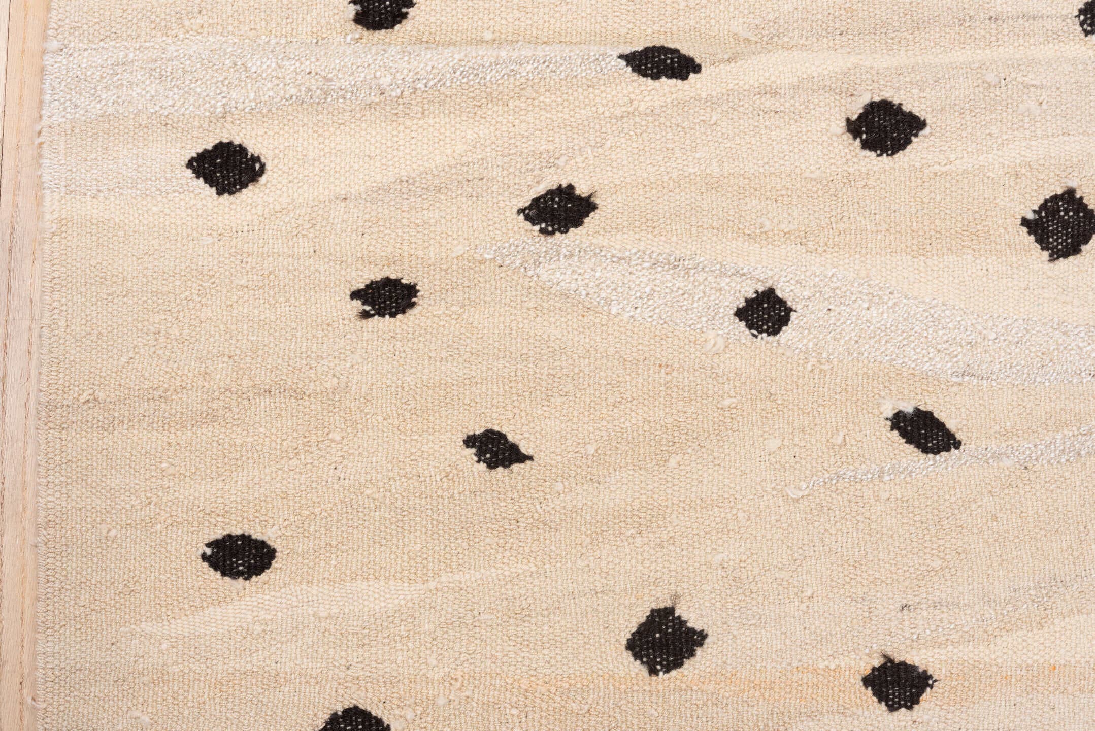 6' x 9' one-of-a-kind handmade vintage Kilim medium size rug. Color palette: ivory, beige, cream, charcoal, taupe, gray