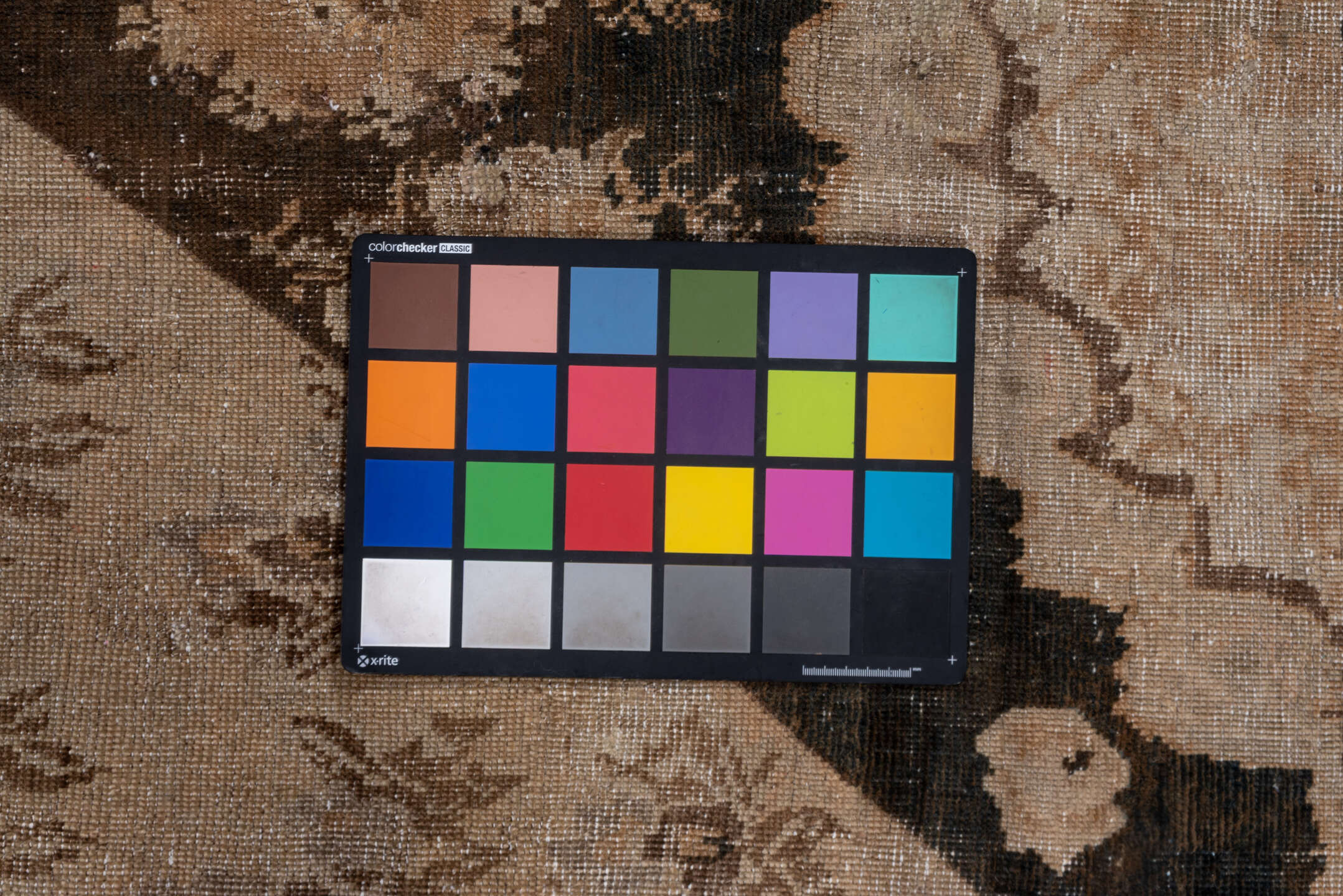 4' x 11' one-of-a-kind handmade vintage Karabagh runner rug. Color palette: taupe, ivory, charcoal, beige, brown, gray