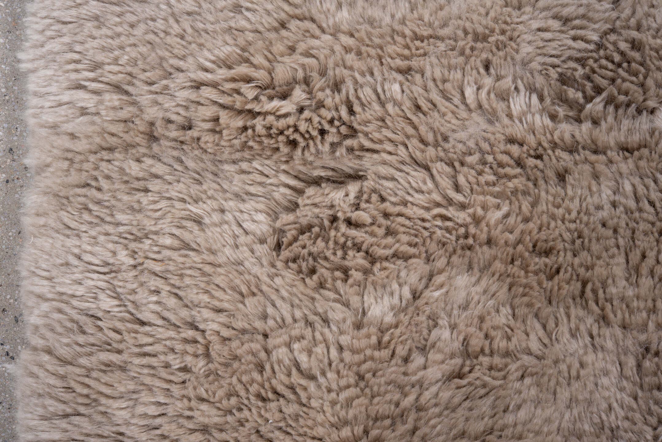 6' x 9' one-of-a-kind handmade vintage  medium size rug. Color palette: ivory, cream, taupe, beige, gray